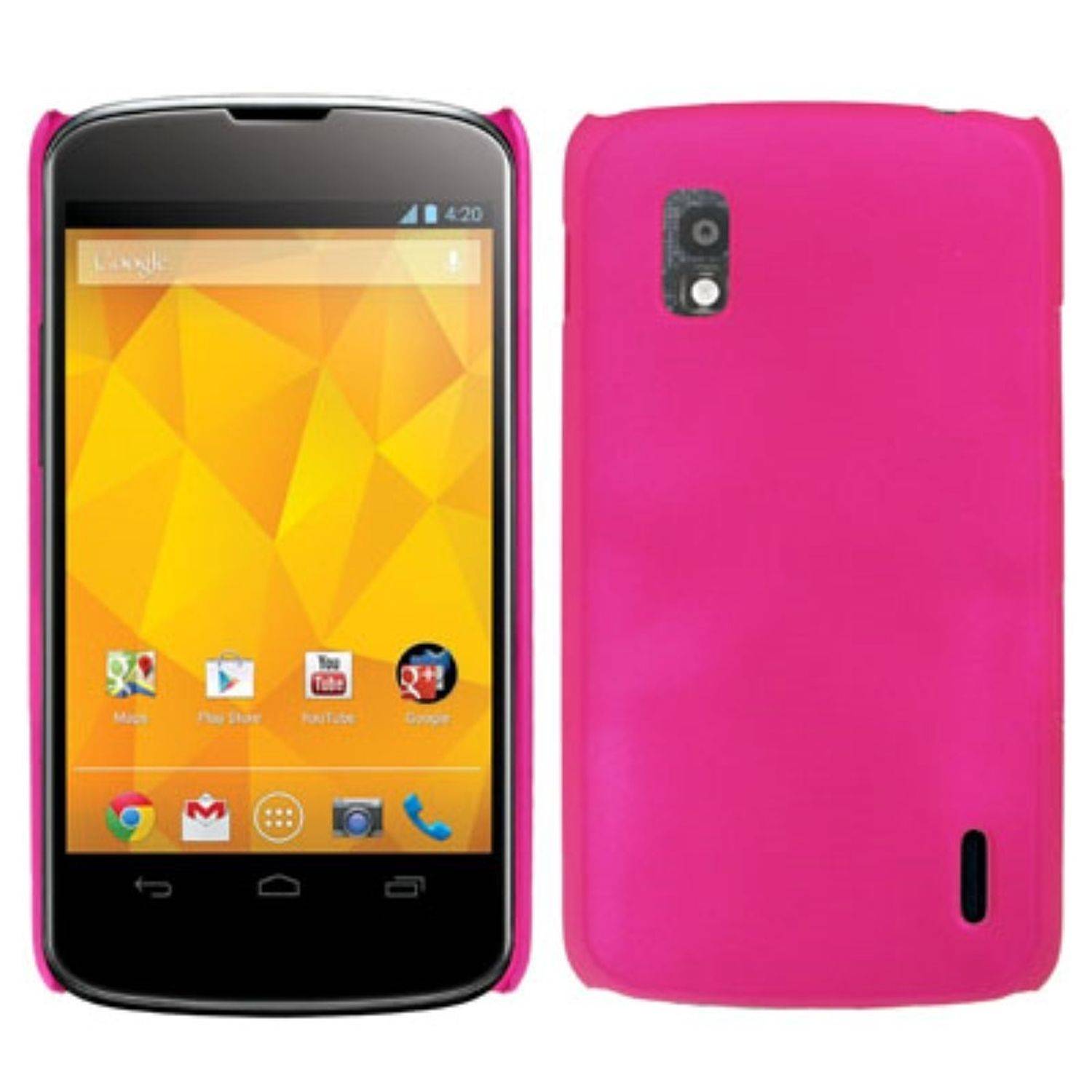 LG Nexus 4 Handyhülle Backcover Rosa