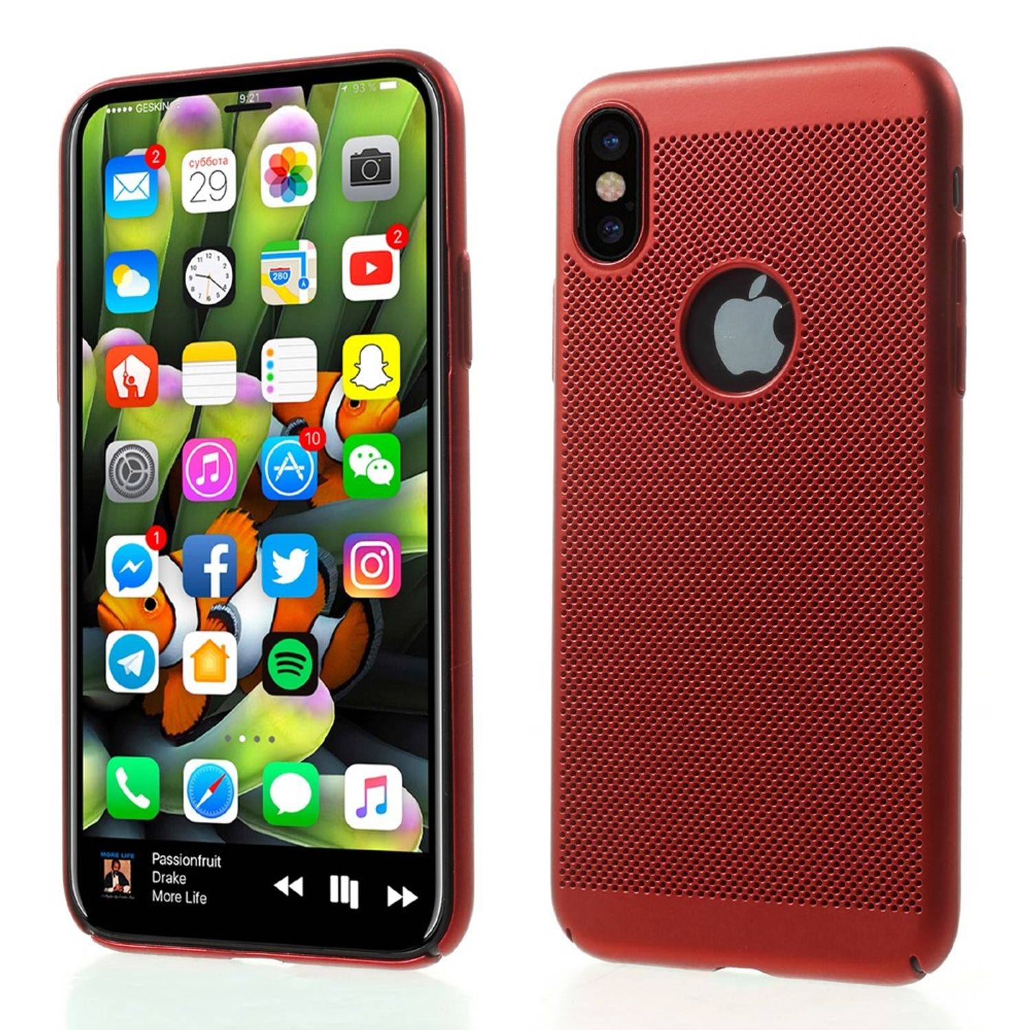 Apple iPhone X / iPhone XS Handyhülle Backcover Rot