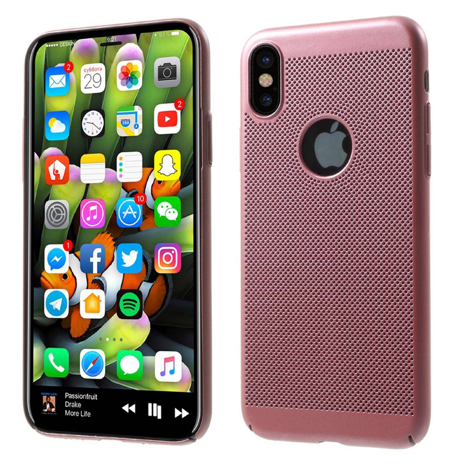 Apple iPhone X / iPhone XS Handyhülle Backcover Rosa