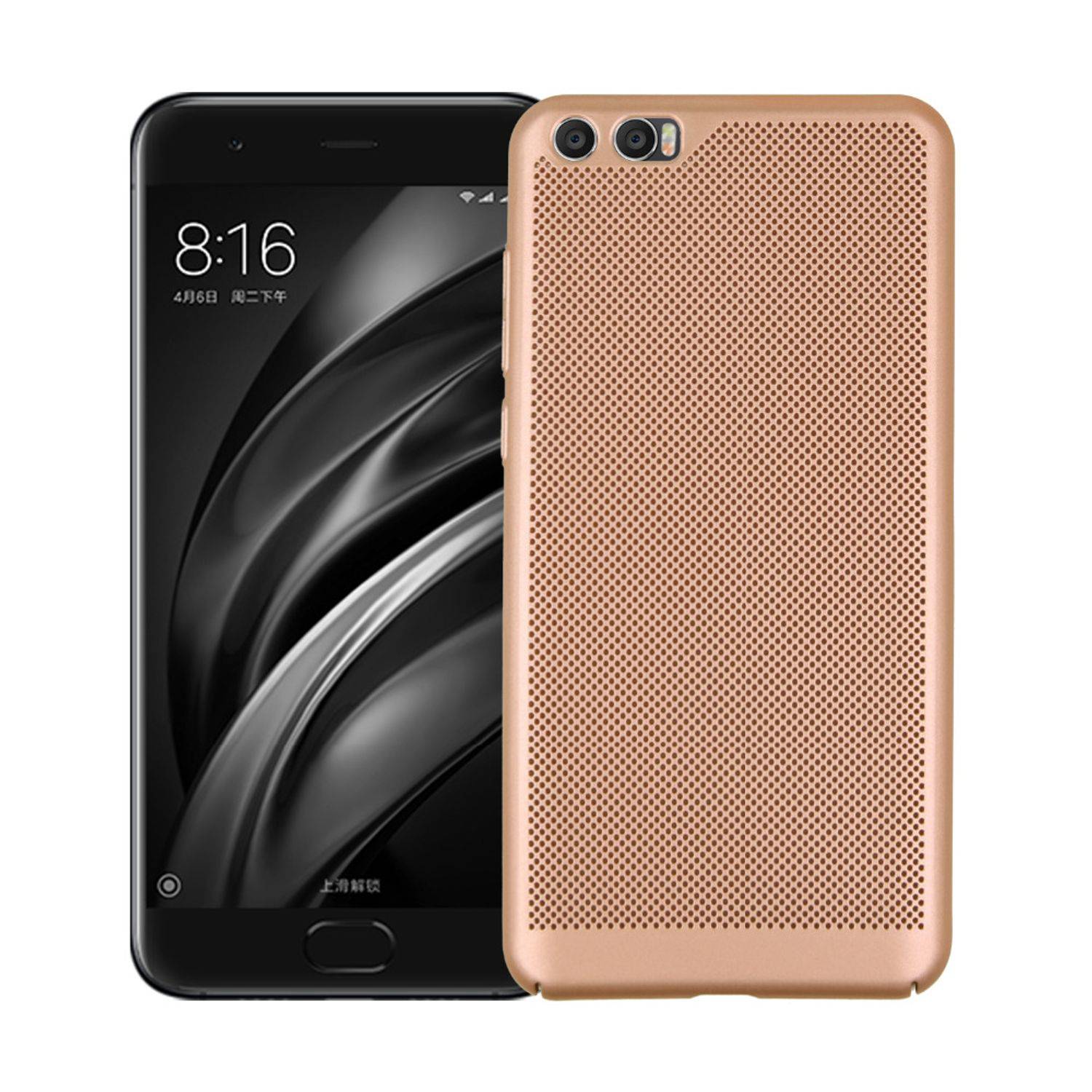 Xiaomi Mi 5c Handyhülle Backcover Gold