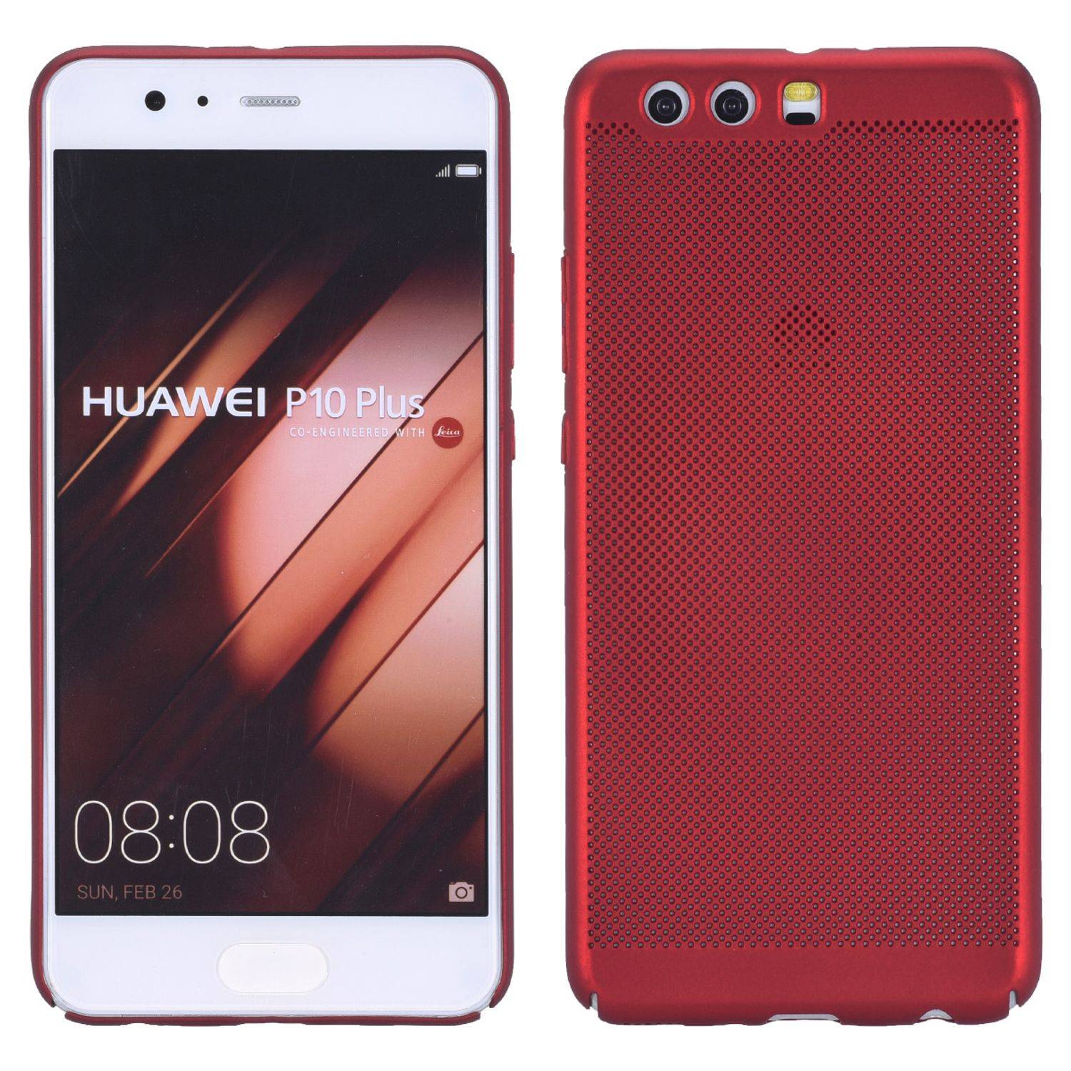 Huawei P10 Lite Handyhülle Backcover Rot