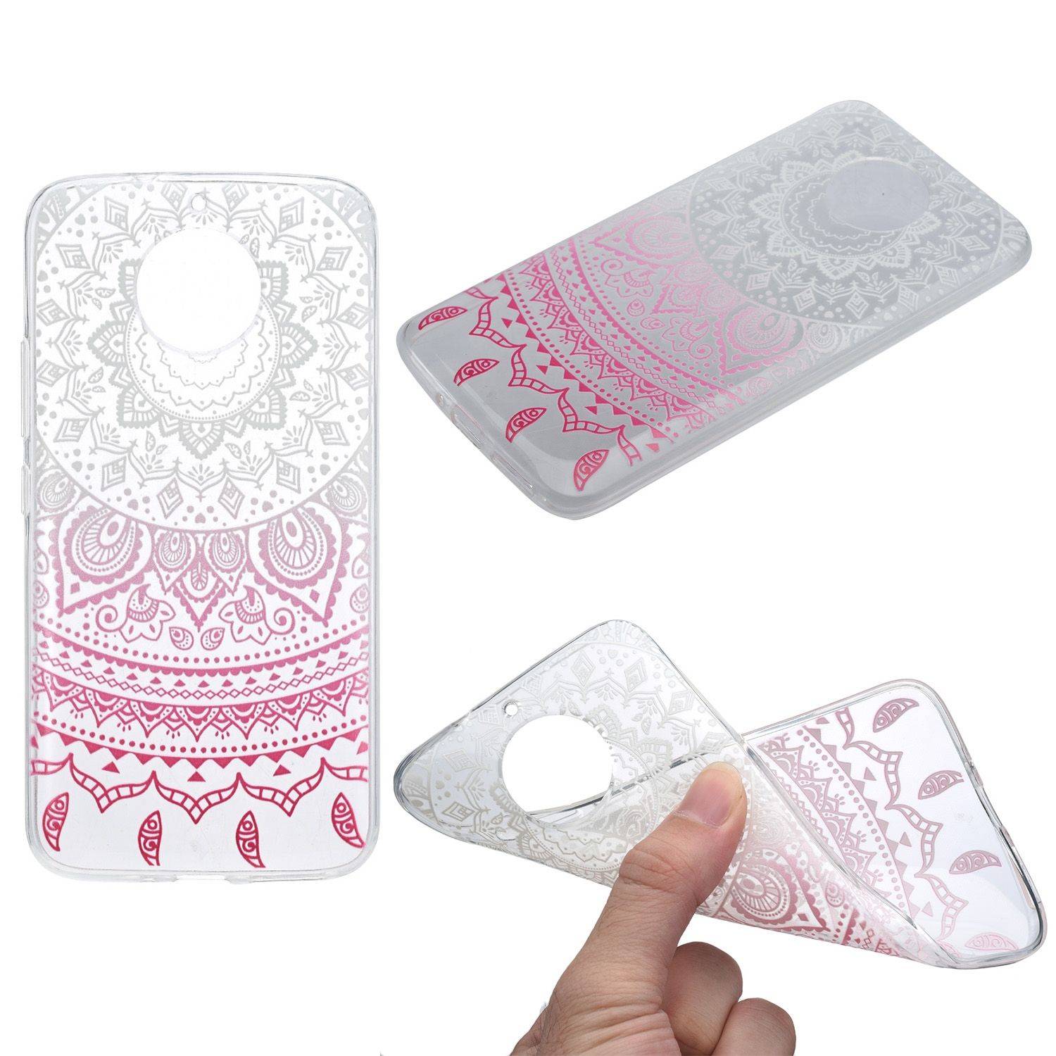 Motorola Moto E4 Plus Handyhülle Backcover Weiß