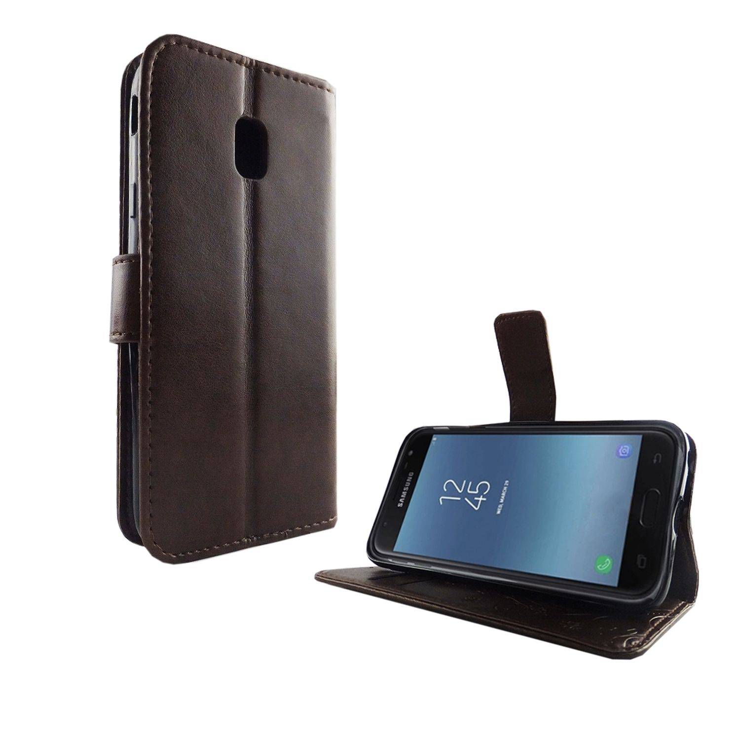 Samsung Galaxy J3 (2017) Handyhülle Bookcover Braun