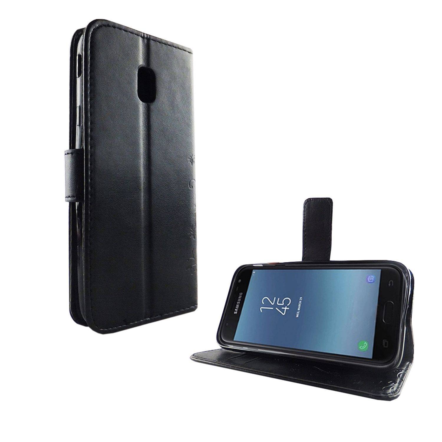 Samsung Galaxy J3 (2017) Handyhülle Bookcover Schwarz