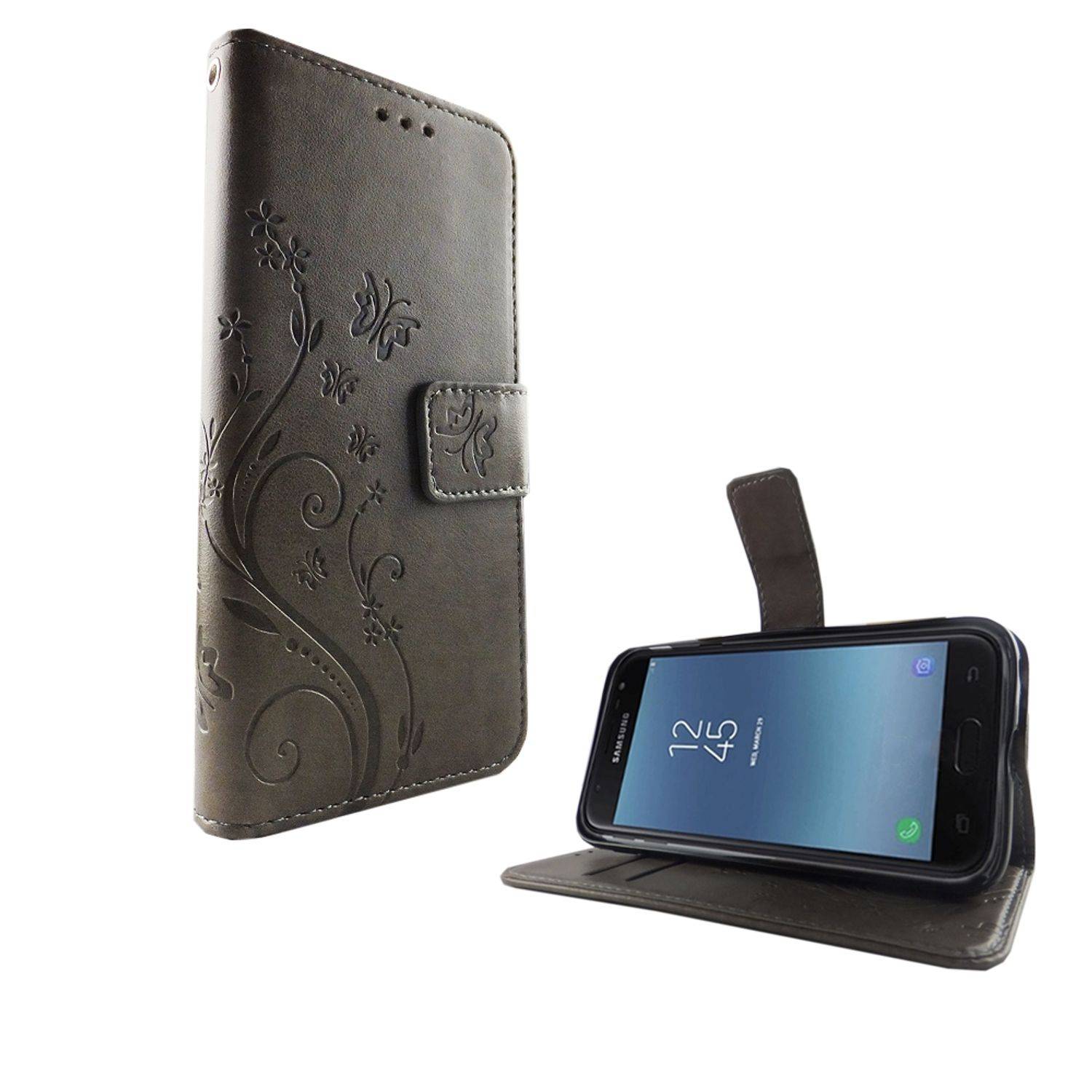 Samsung Galaxy J5 (2017) Handyhülle Bookcover Grau