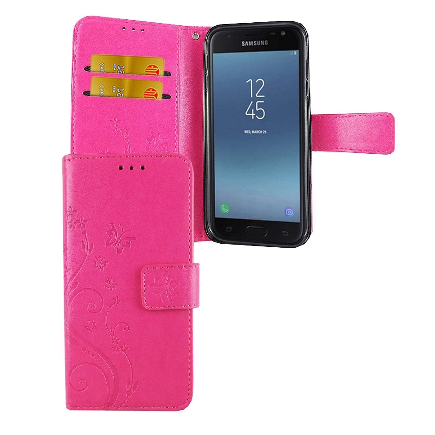 Samsung Galaxy J5 (2017) Handyhülle Bookcover Rosa