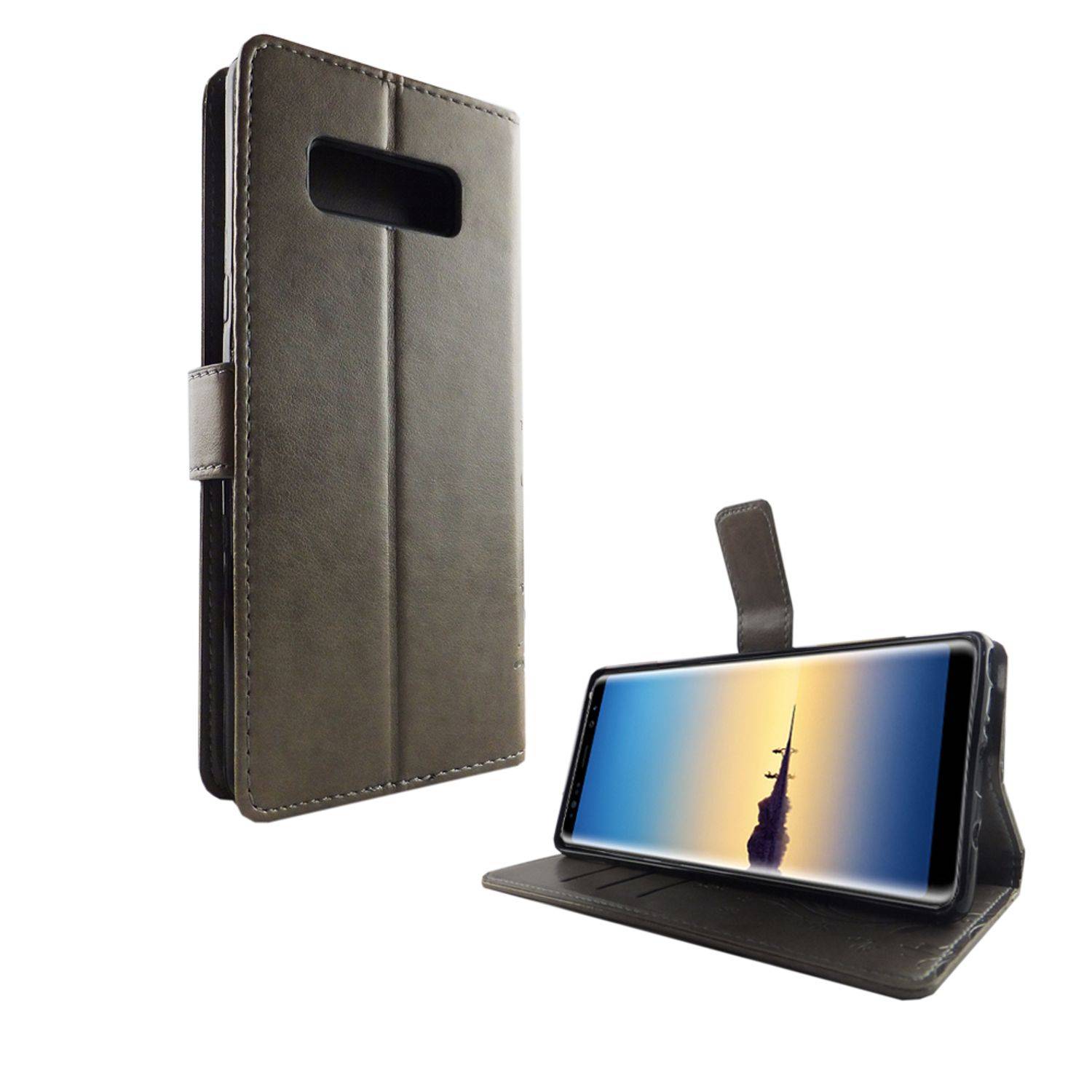 Samsung Galaxy Note 8 Handyhülle Bookcover Grau