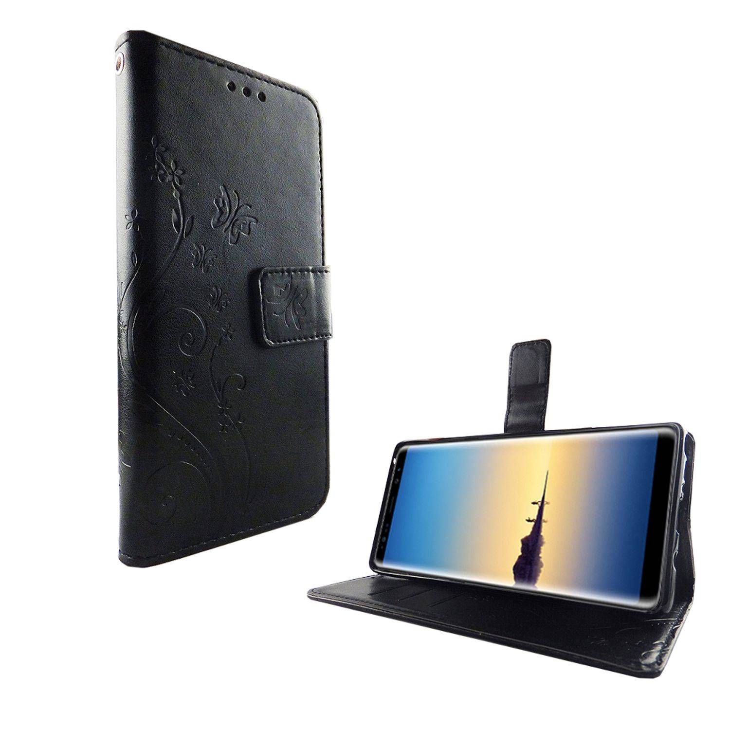 Samsung Galaxy Note 8 Handyhülle Bookcover Schwarz