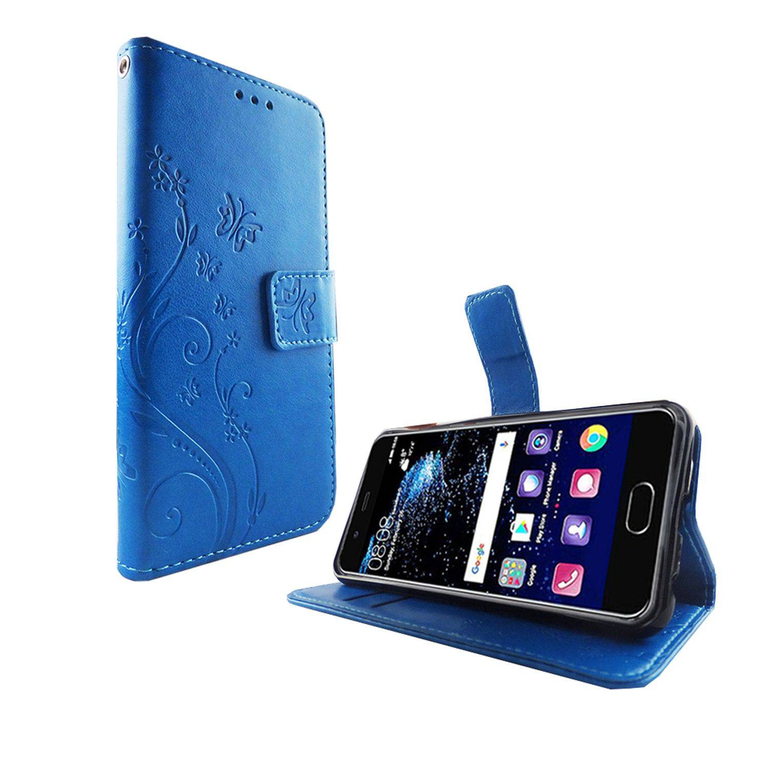 Huawei P10 Handyhülle Bookcover Blau