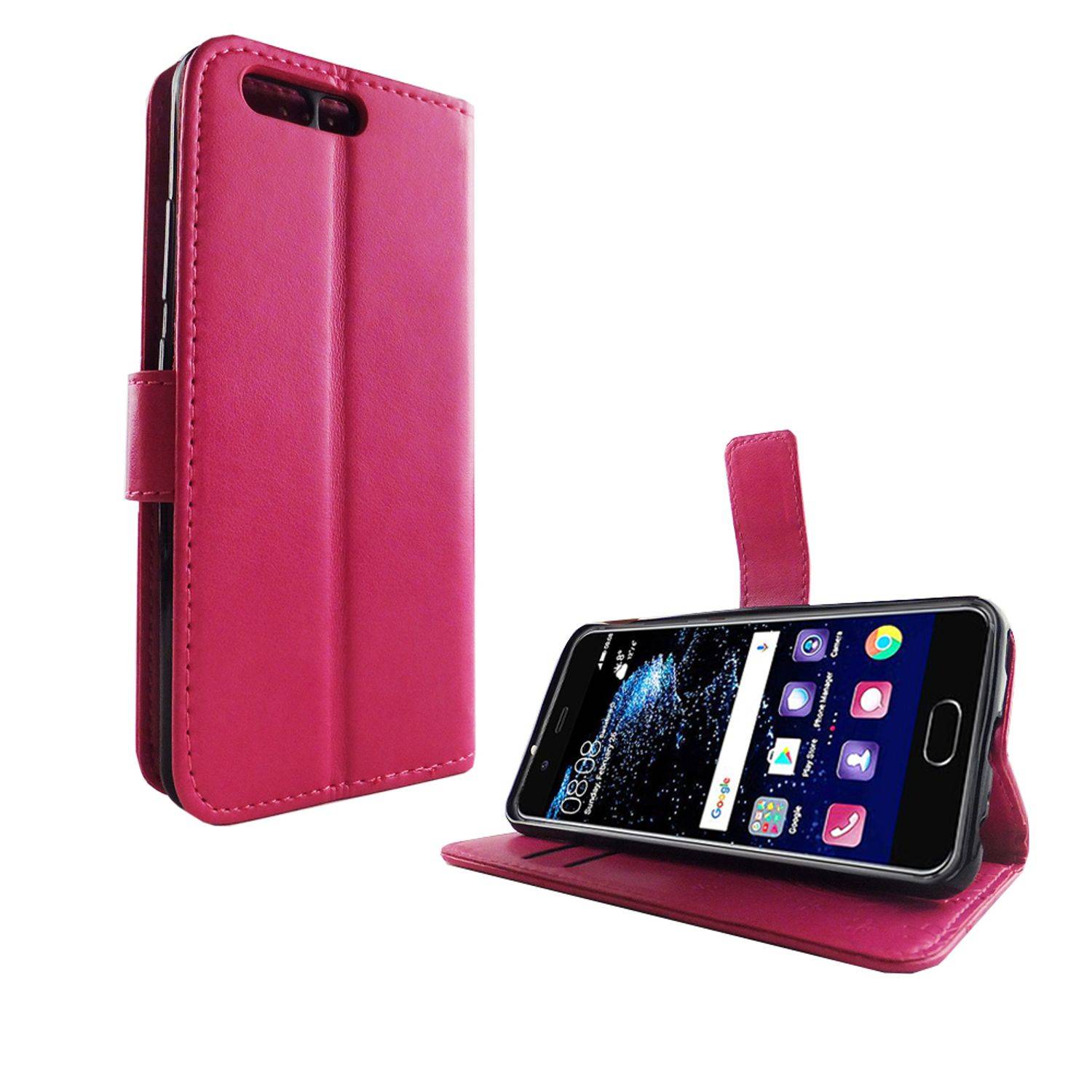 Huawei P10 Handyhülle Bookcover Rosa