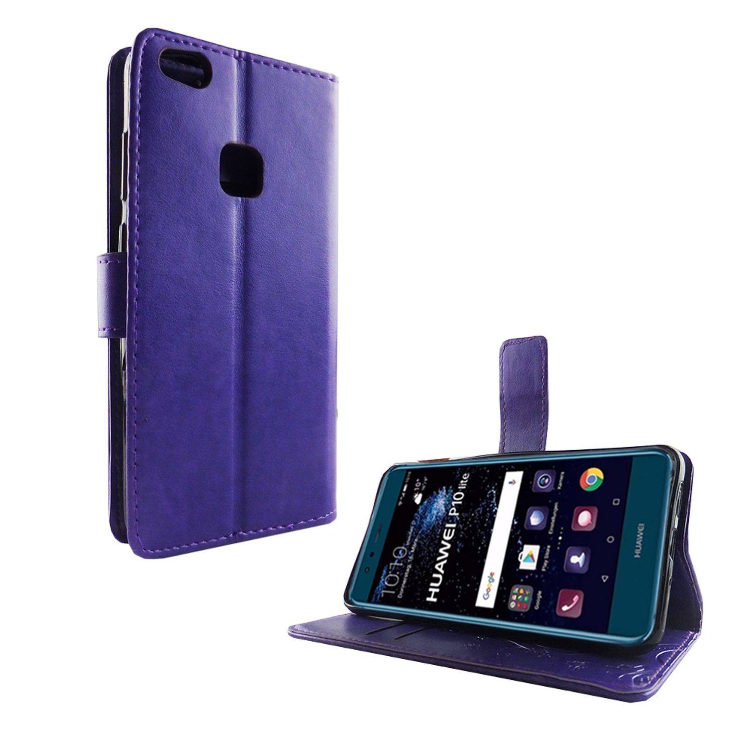 Huawei P10 Lite Handyhülle Bookcover Violett