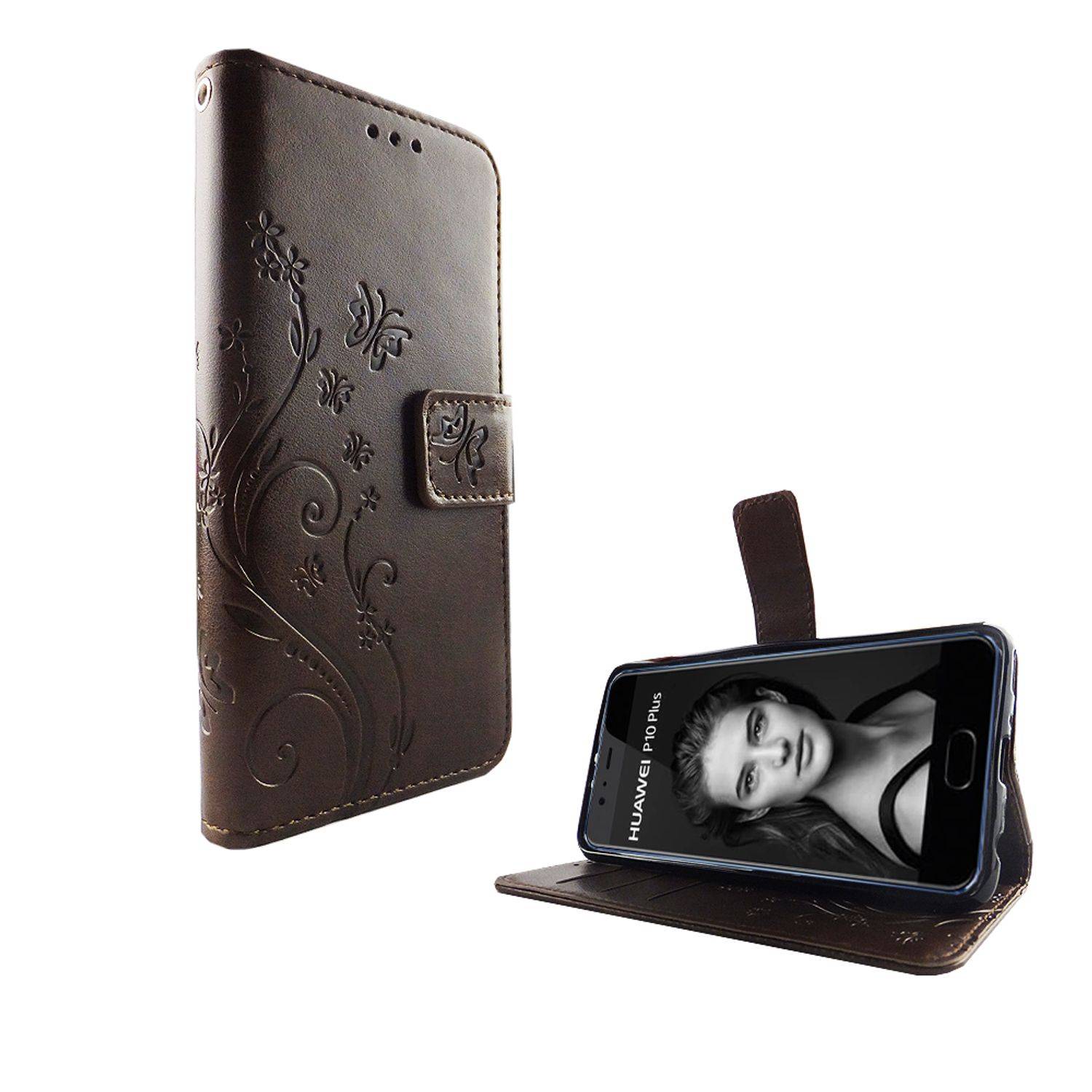 Huawei P10 Plus Handyhülle Bookcover Braun