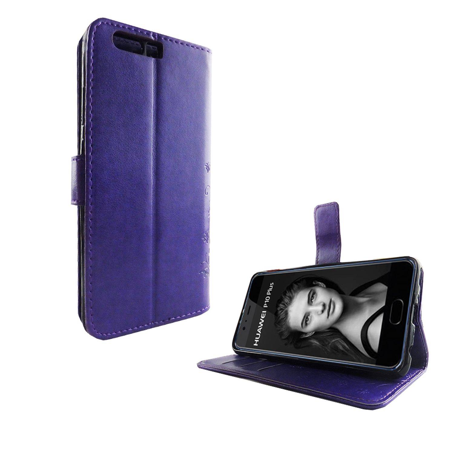 Huawei P10 Plus Handyhülle Bookcover Violett