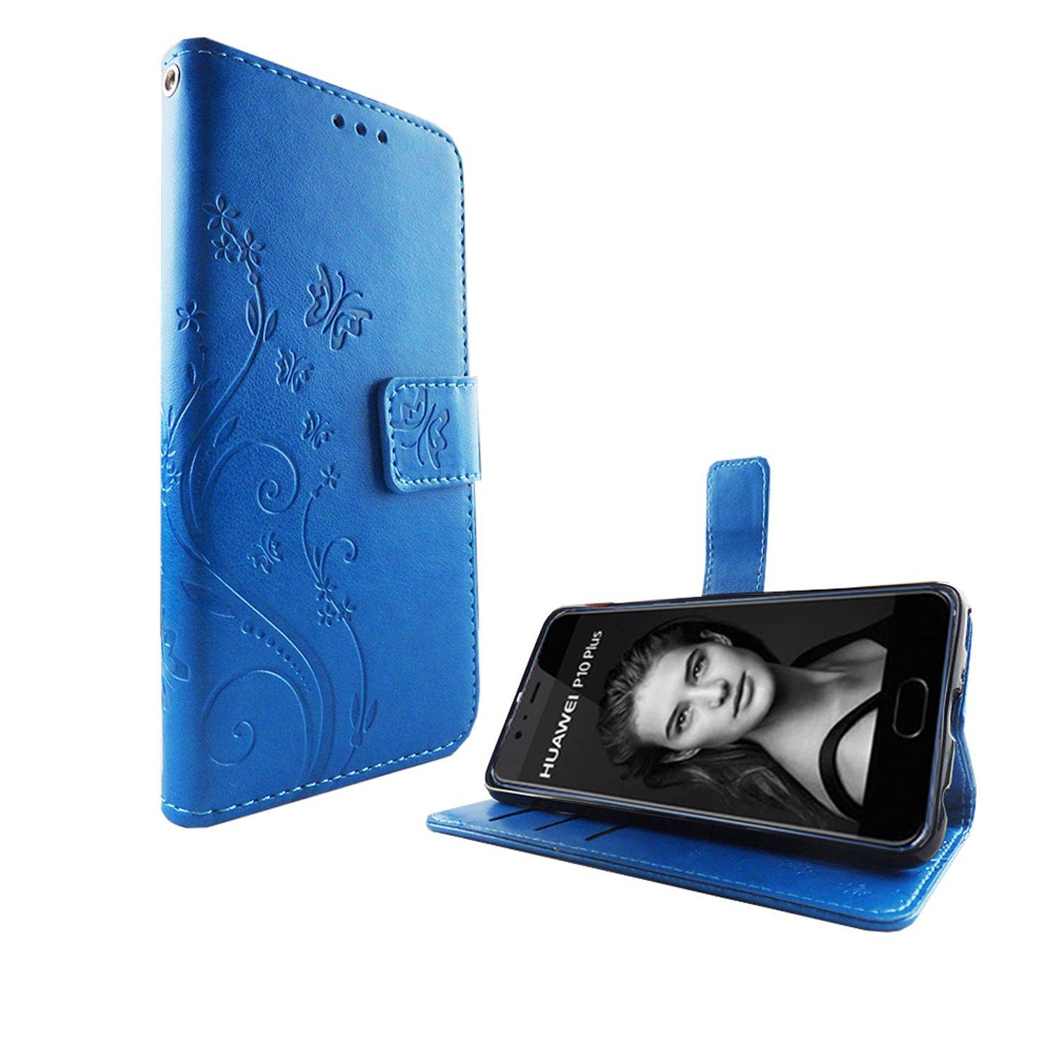 Huawei P10 Plus Handyhülle Bookcover Blau