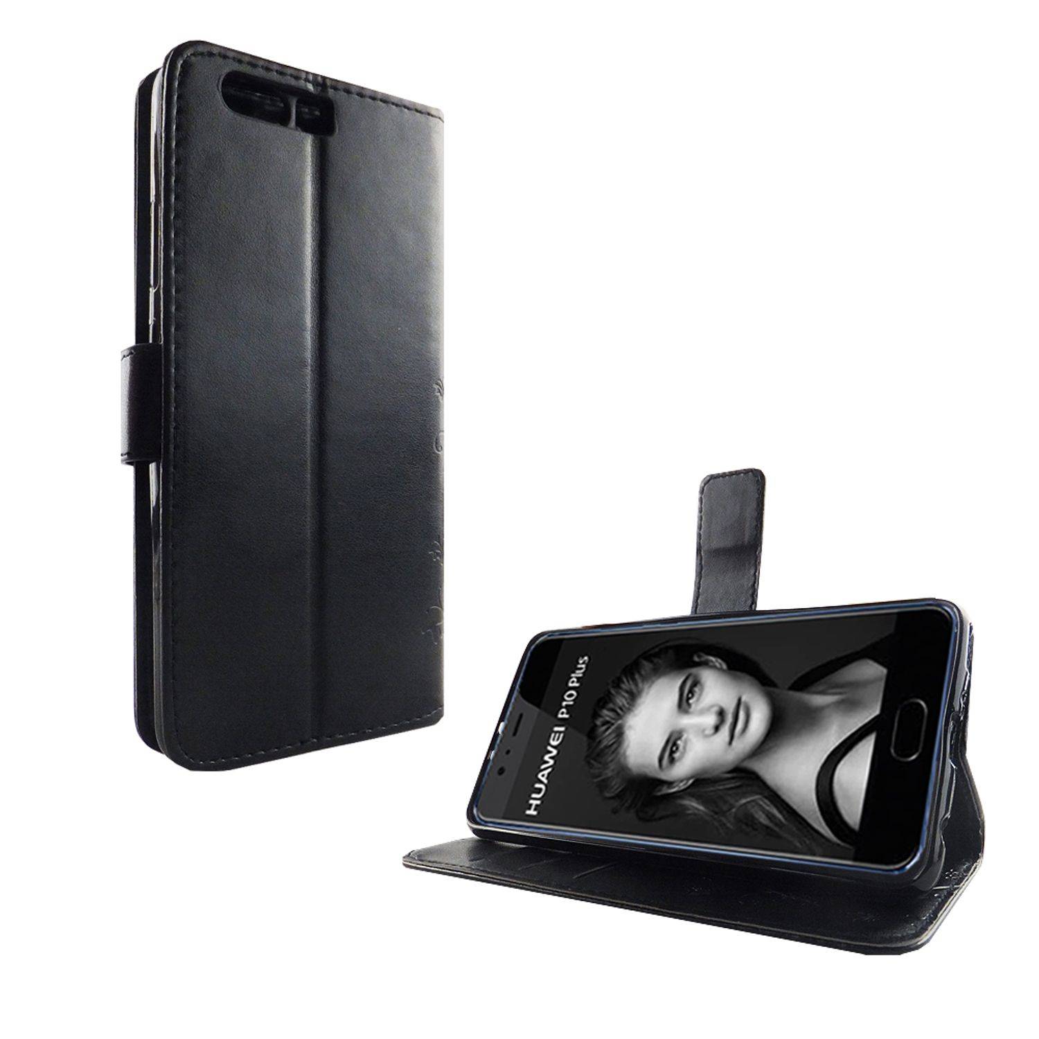 Huawei P10 Plus Handyhülle Bookcover Schwarz