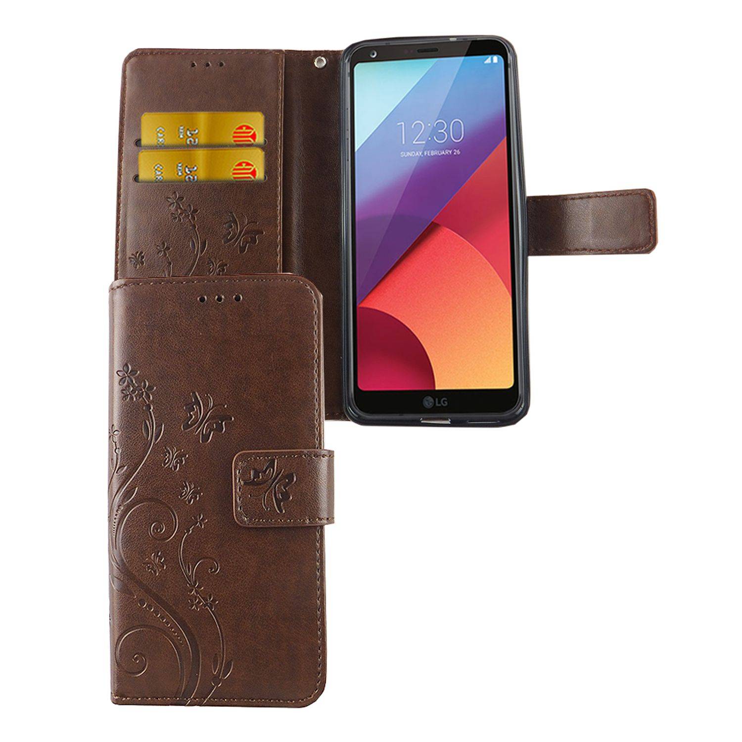 LG G6 Handyhülle Bookcover Braun