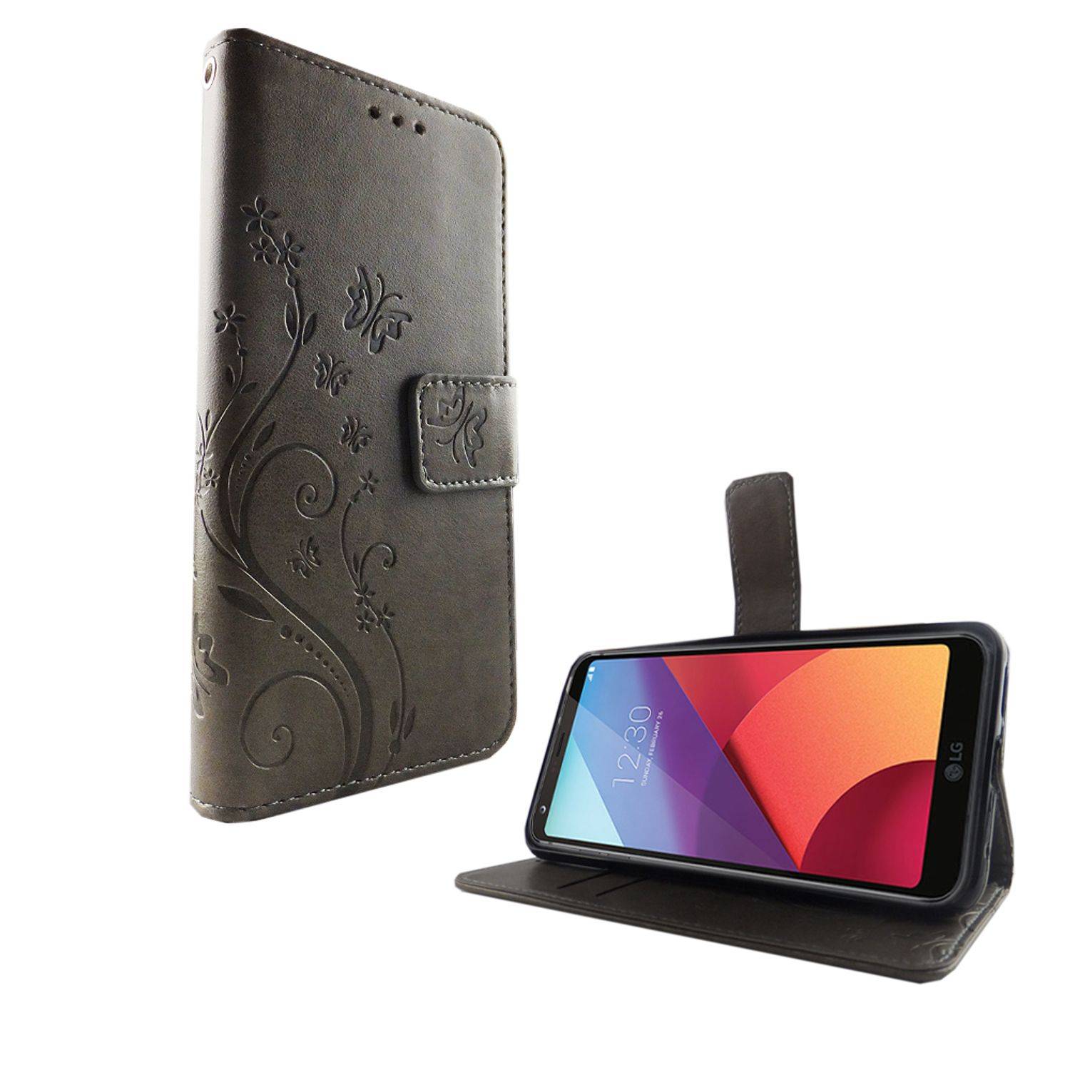 LG G6 Handyhülle Bookcover Grau