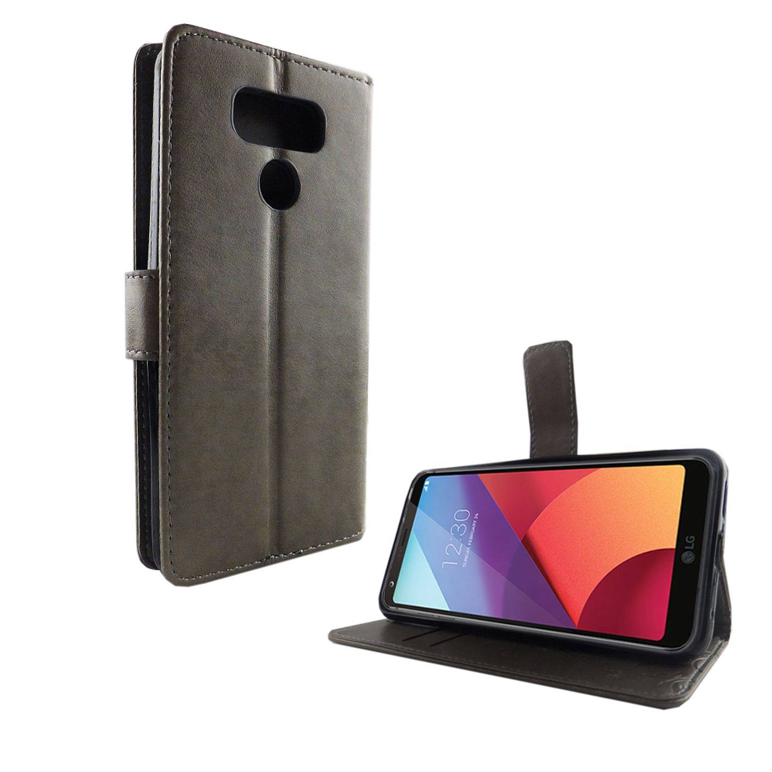 LG G6 Handyhülle Bookcover Grau