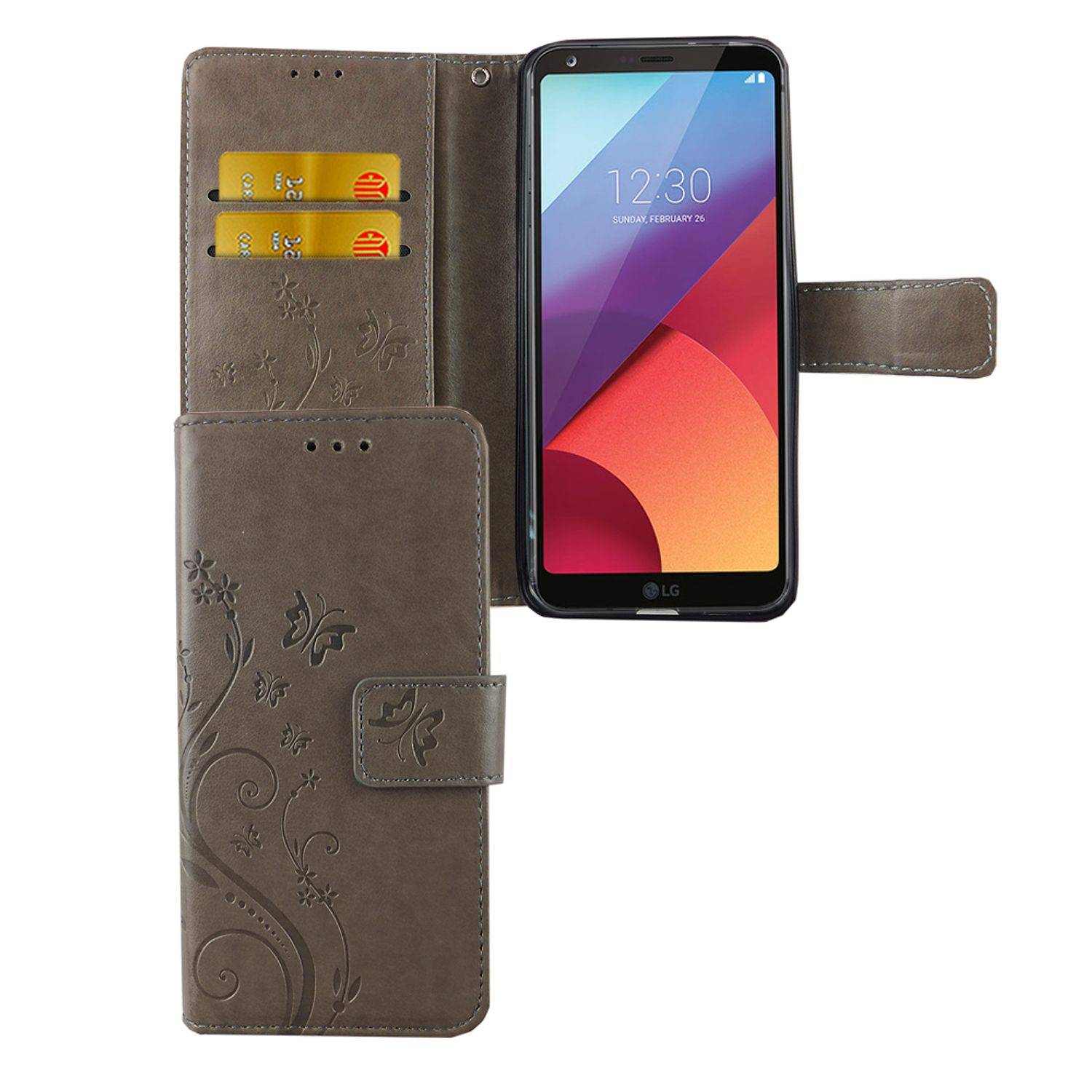 LG G6 Handyhülle Bookcover Grau