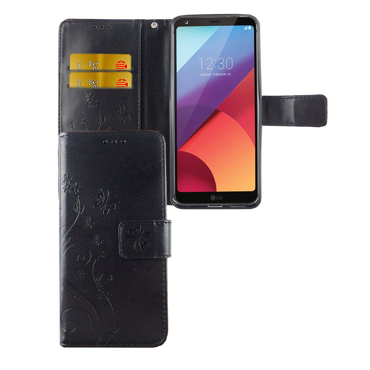 LG G6 Handyhülle Bookcover Schwarz