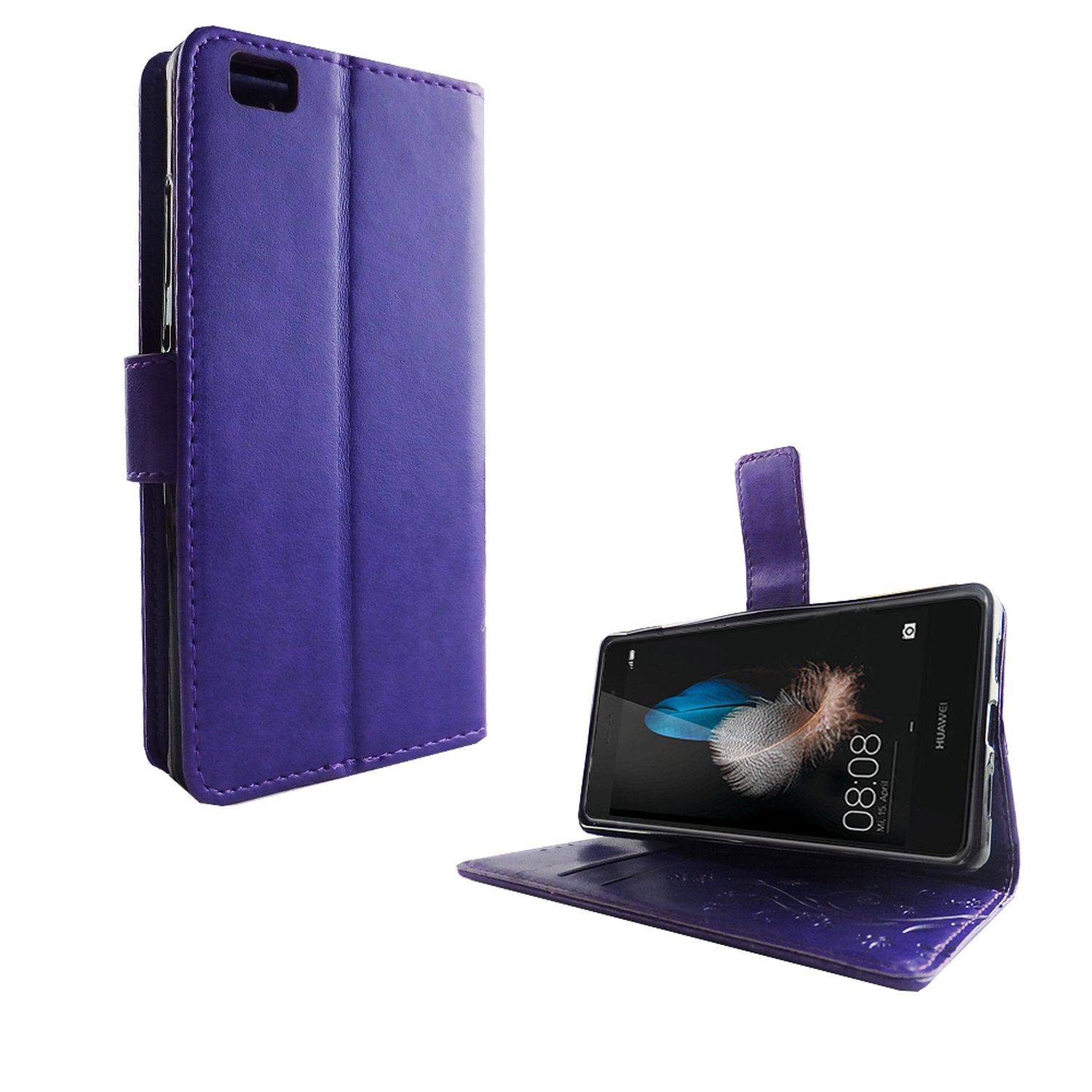 Huawei P8 Lite Handyhülle Bookcover Violett
