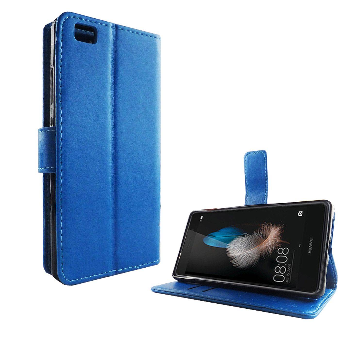 Huawei P8 Lite Handyhülle Bookcover Blau