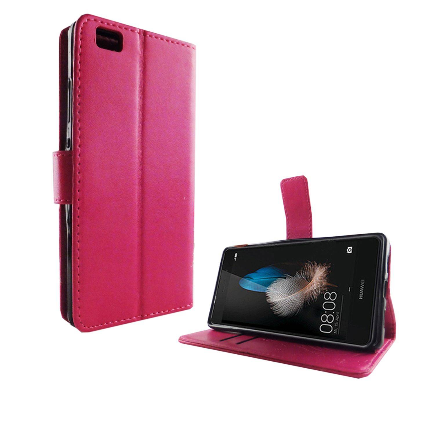 Huawei P8 Lite Handyhülle Bookcover Rosa