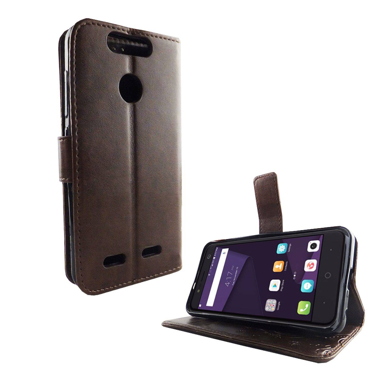 ZTE Blade V8 Lite Handyhülle Bookcover Braun