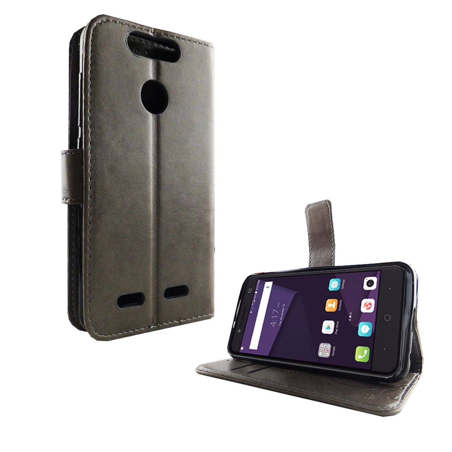 ZTE Blade V8 Lite Handyhülle Bookcover Grau