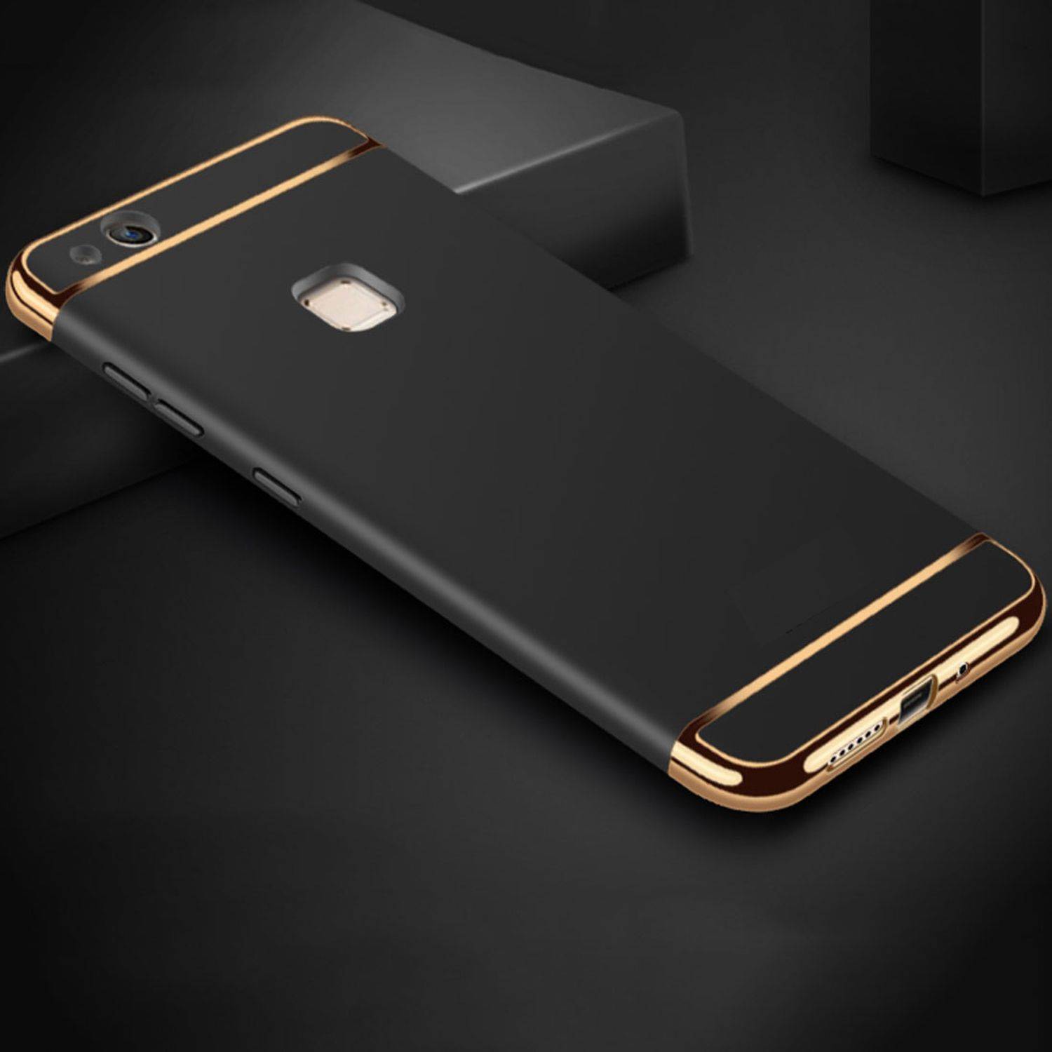 Huawei P9 Lite Handyhülle Backcover Schwarz