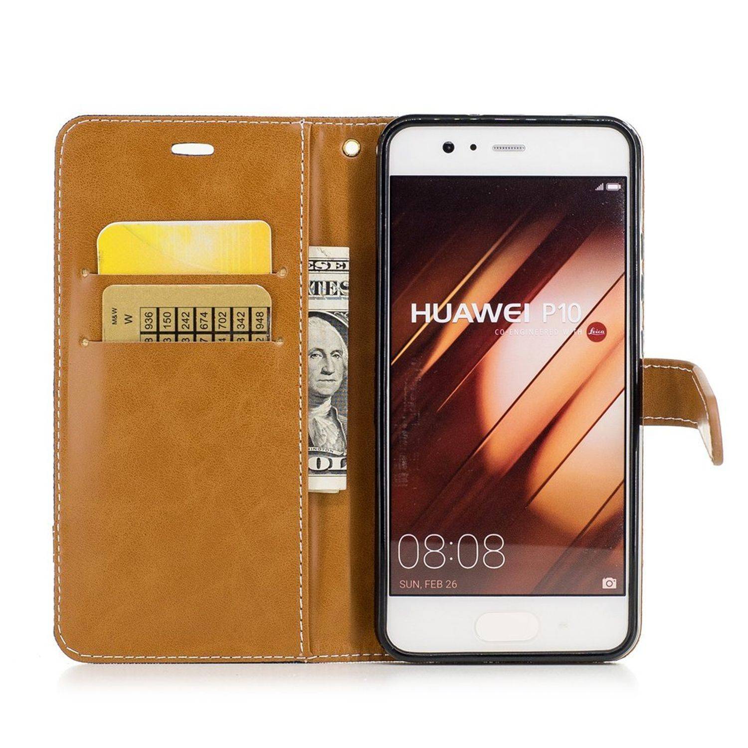 Huawei P10 Handyhülle Bookcover Blau