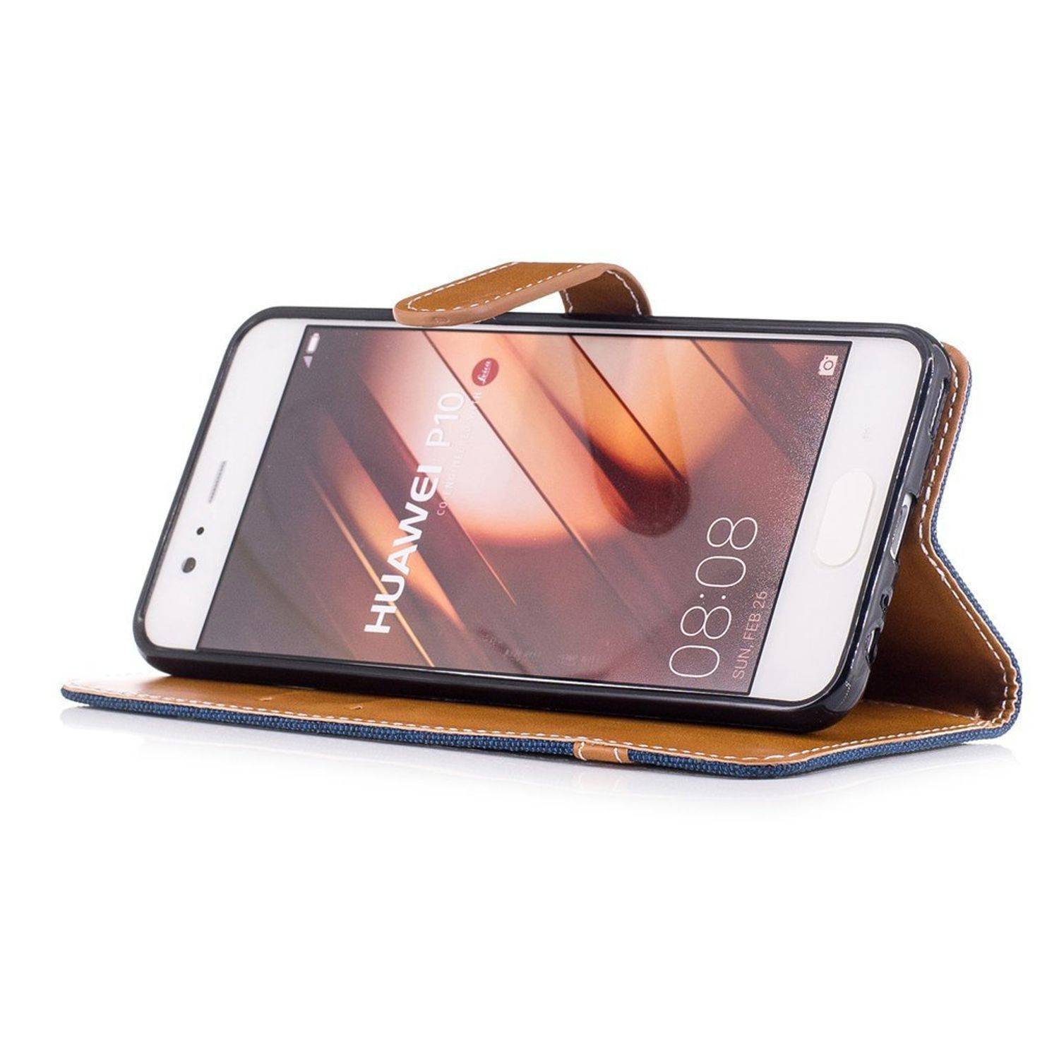 Huawei P10 Handyhülle Bookcover Blau