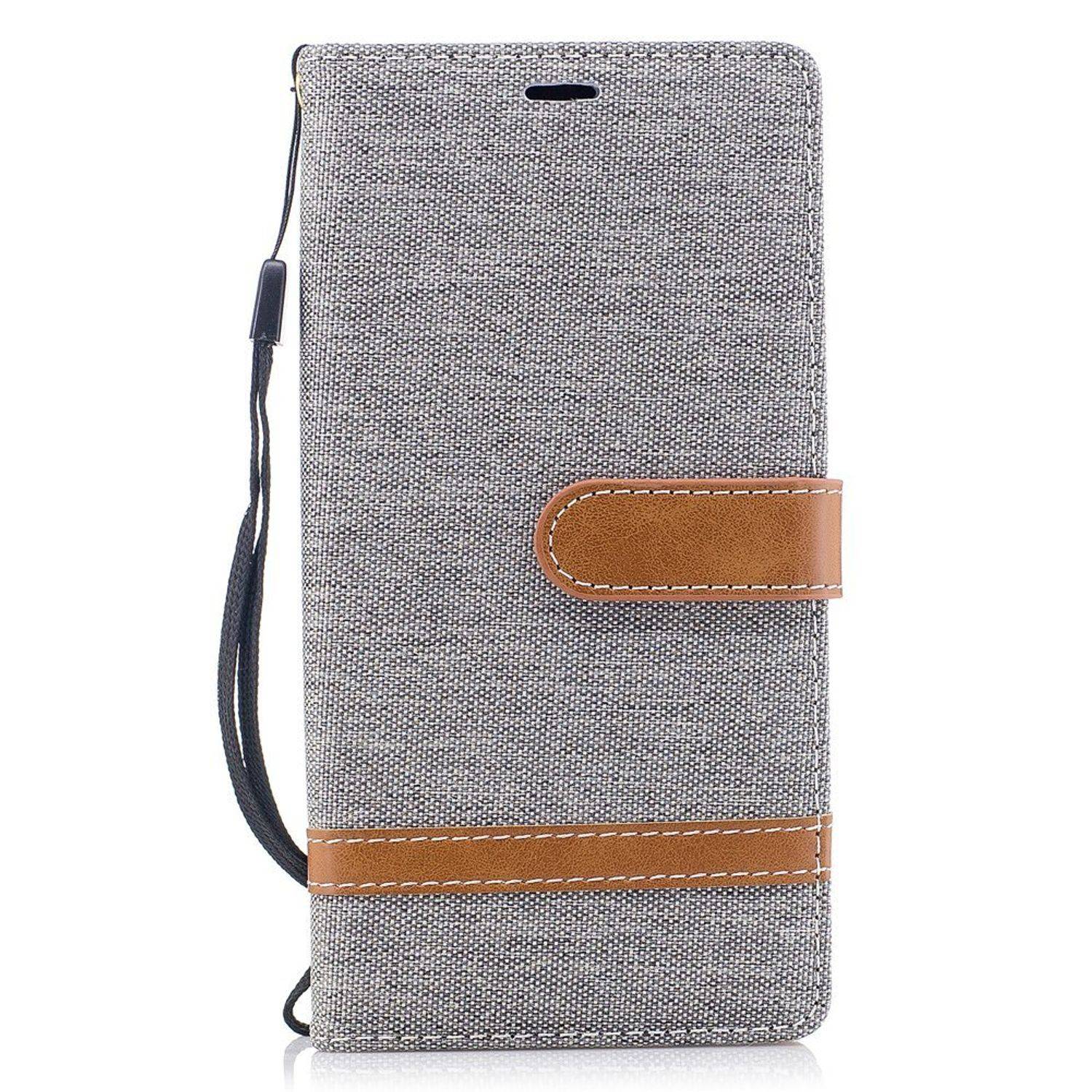 Sony Xperia XZ1 Handyhülle Bookcover Grau