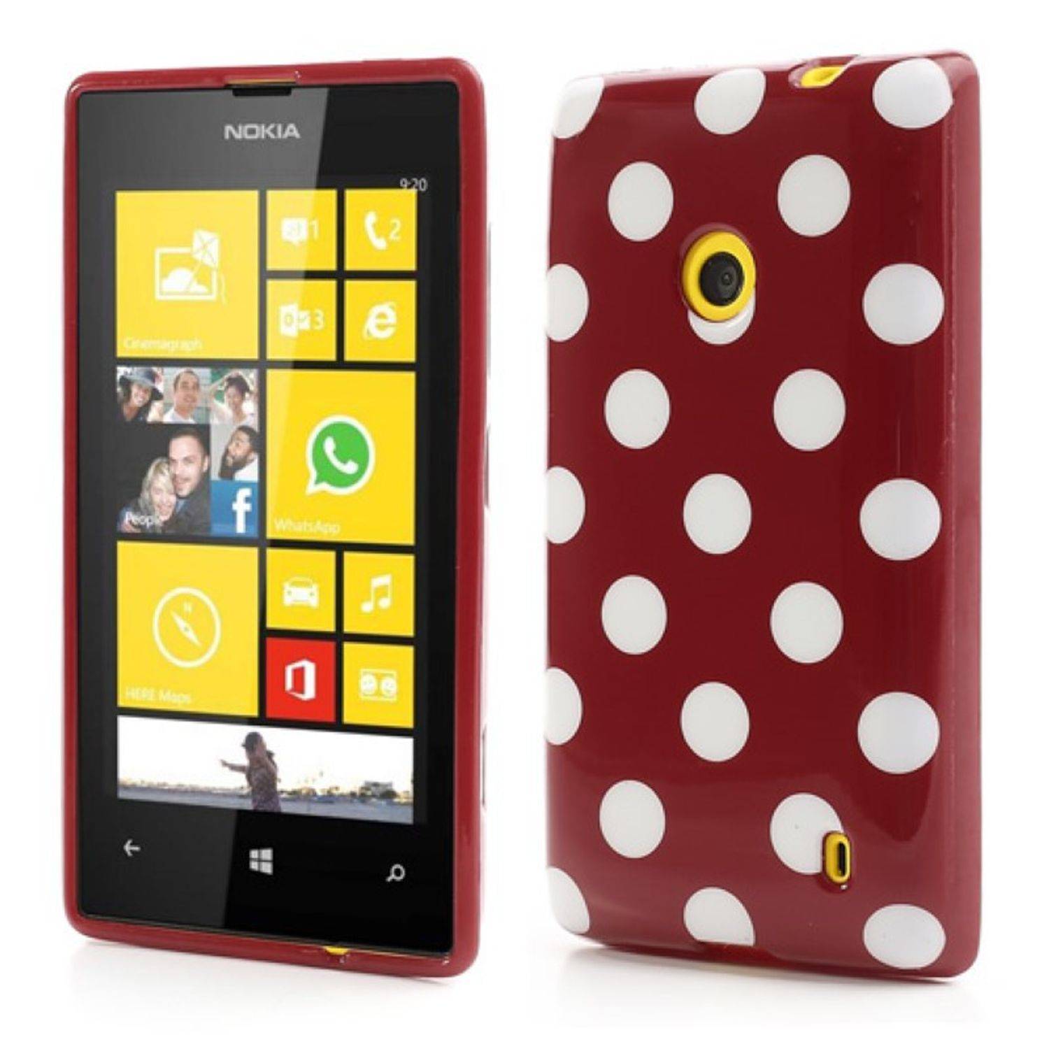 Nokia Lumia 520 Handyhülle Backcover Rot