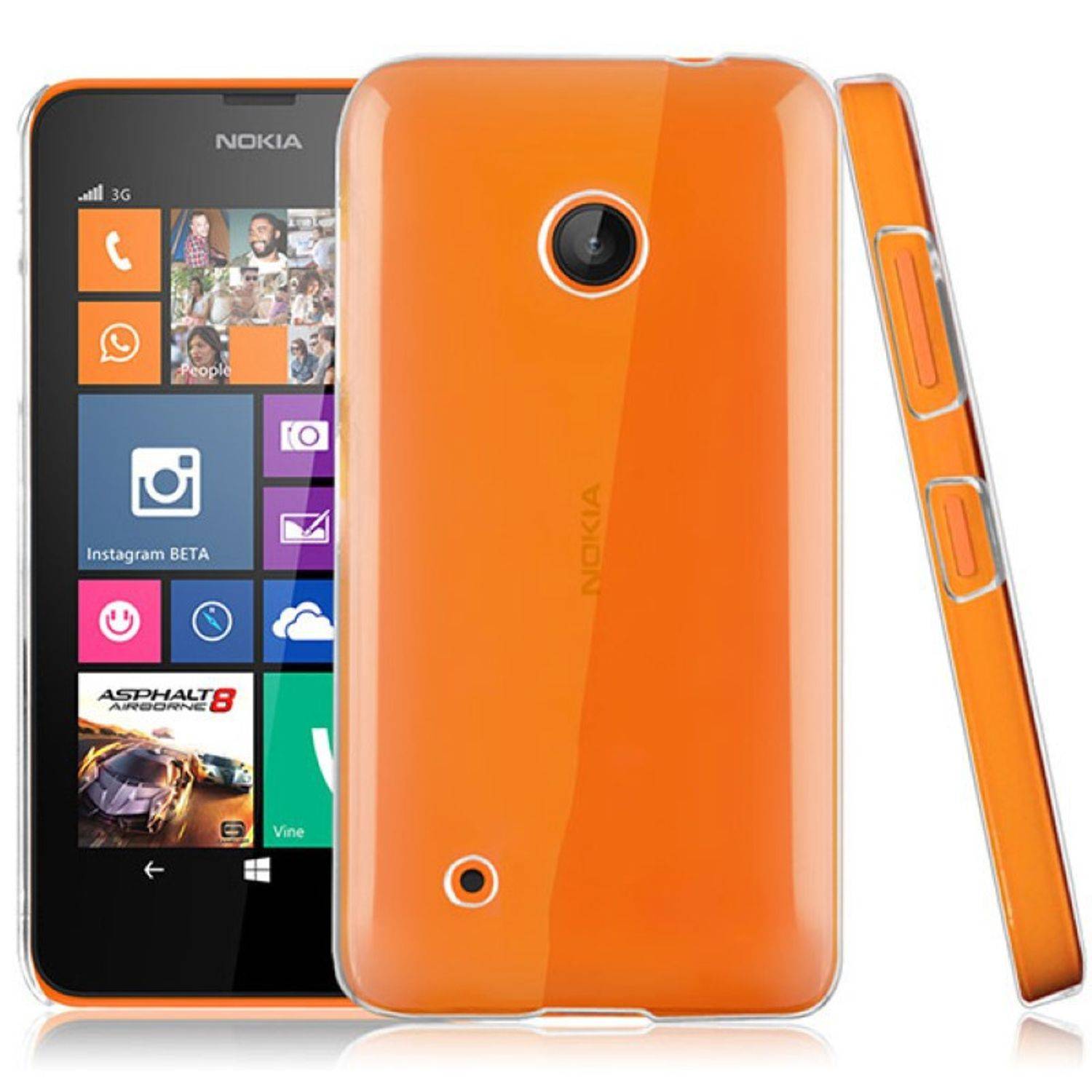 Nokia Lumia 530 Handyhülle Backcover Transparent