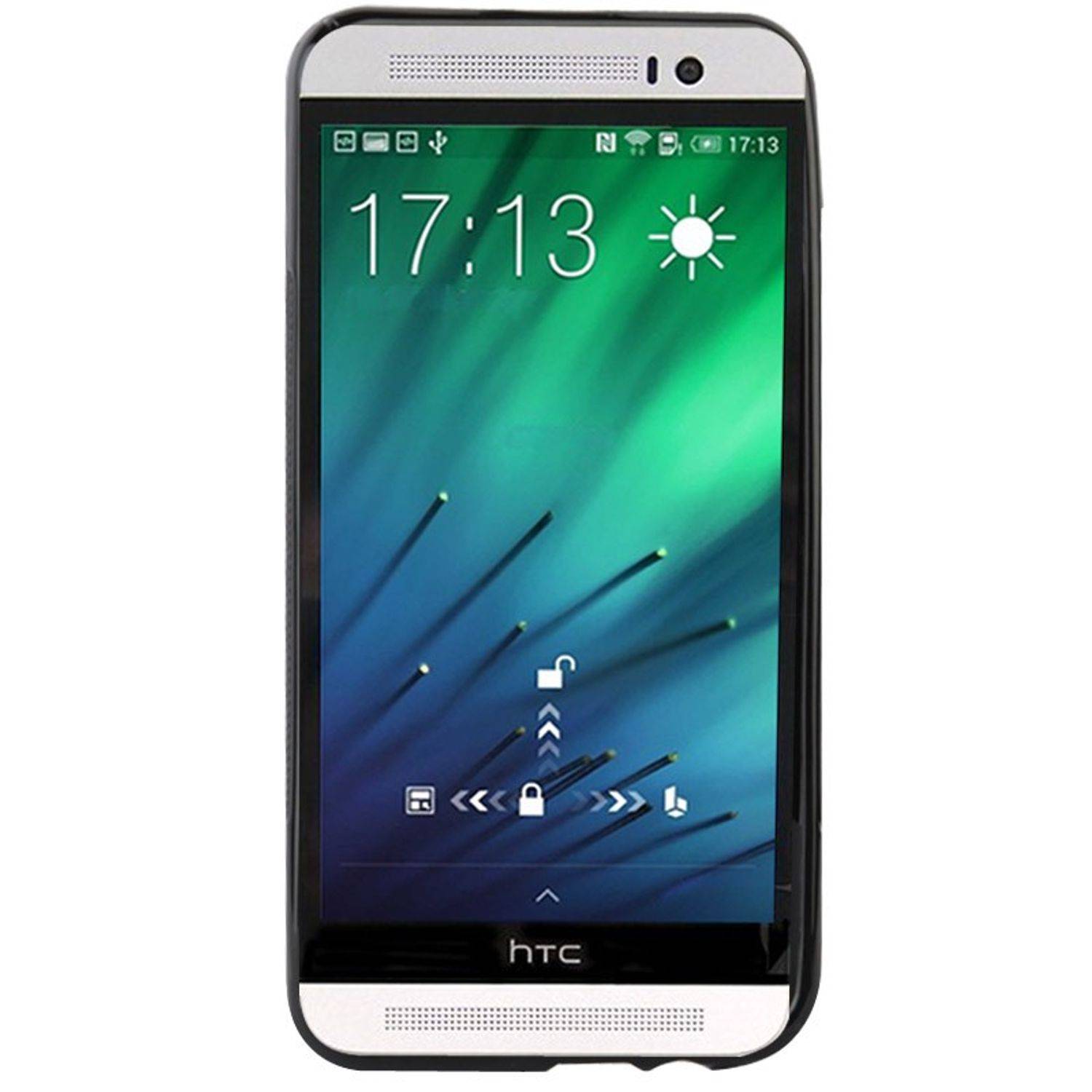 HTC One E8 Handyhülle Backcover Schwarz