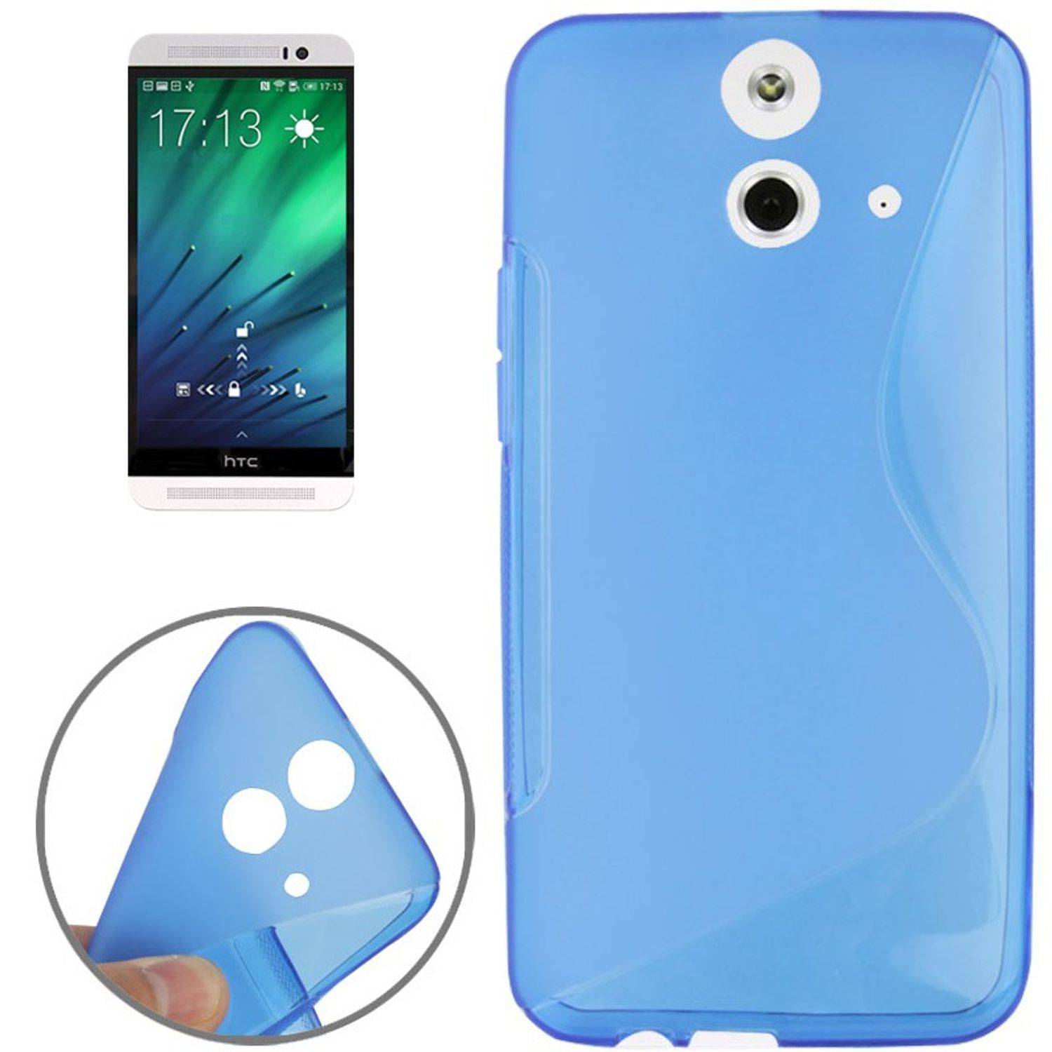 HTC One E8 Handyhülle Backcover Blau