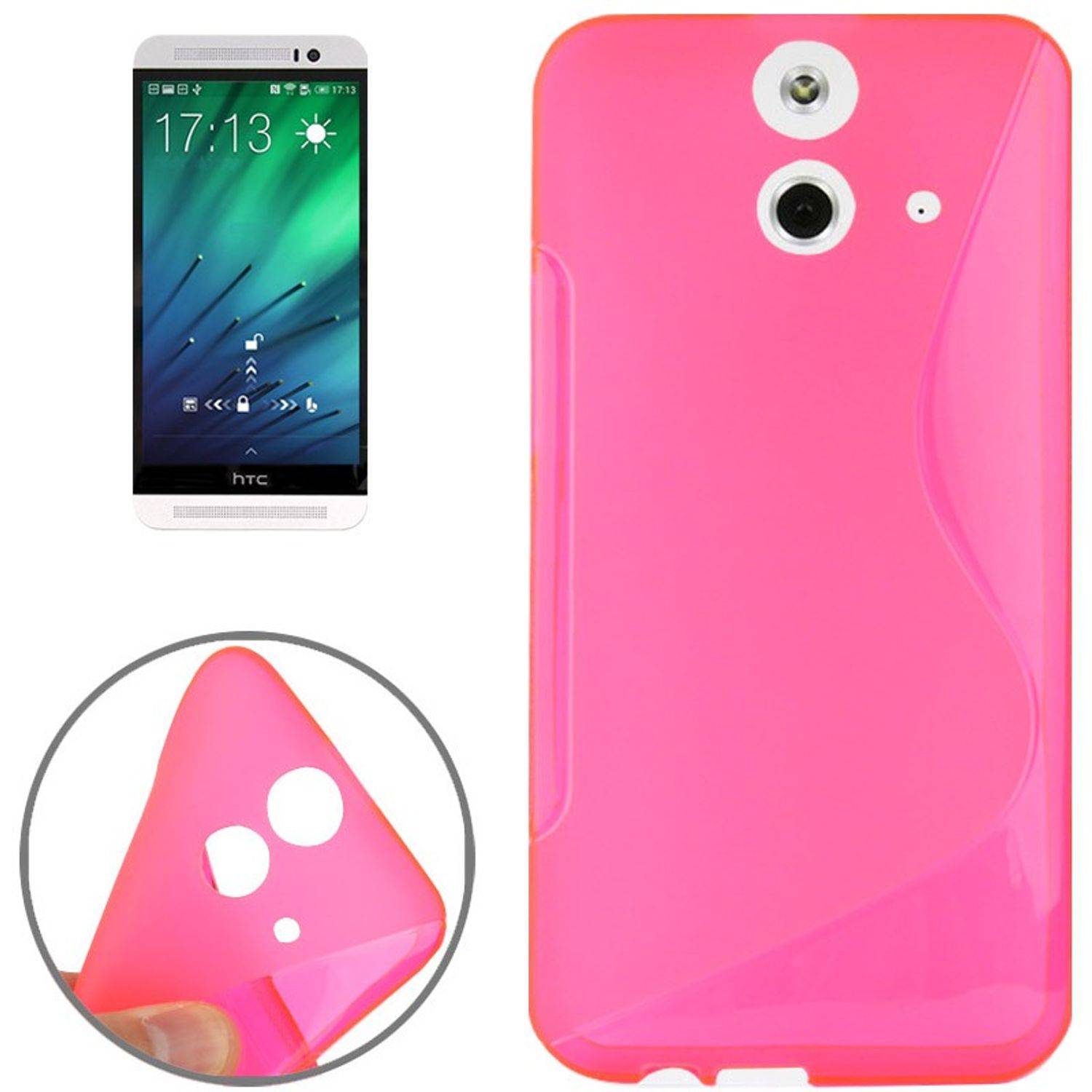 HTC One E8 Handyhülle Backcover Rosa
