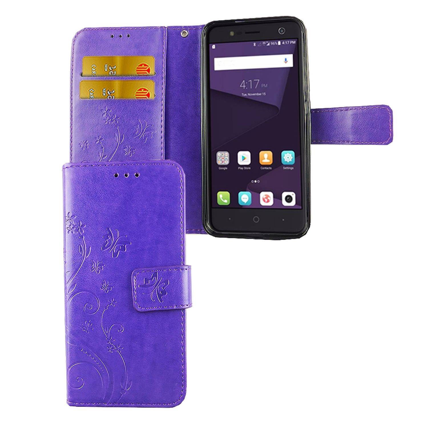 ZTE Blade V8 Lite Handyhülle Bookcover Violett