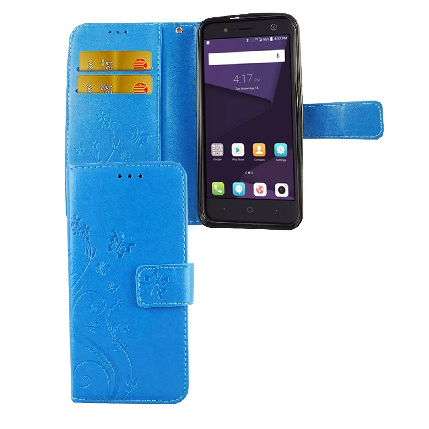 ZTE Blade V8 Lite Handyhülle Bookcover Blau