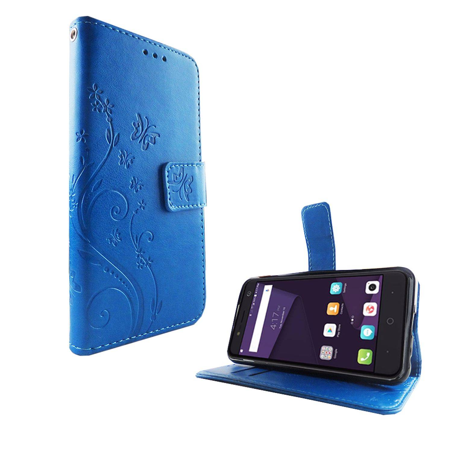 ZTE Blade V8 Lite Handyhülle Bookcover Blau