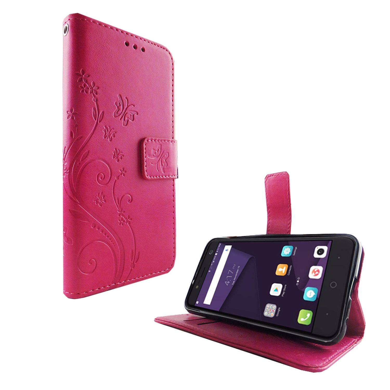 ZTE Blade V8 Lite Handyhülle Bookcover Rosa