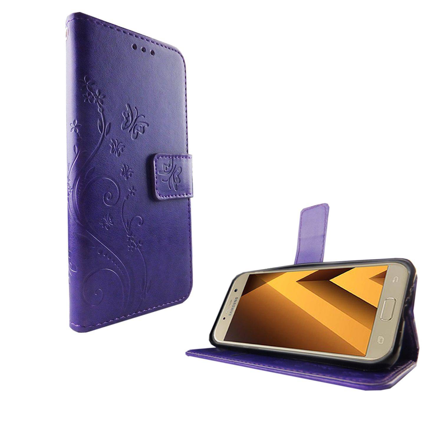 Samsung Galaxy A3 (2017) Handyhülle Bookcover Violett