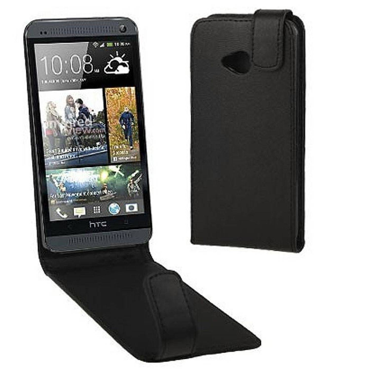 HTC One Handyhülle Backcover Schwarz