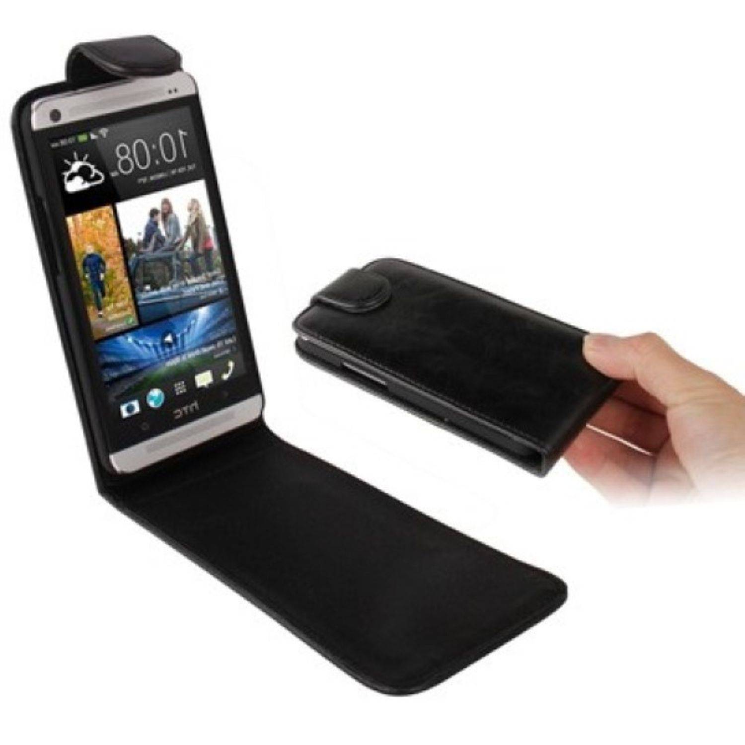 HTC One Handyhülle Backcover Schwarz