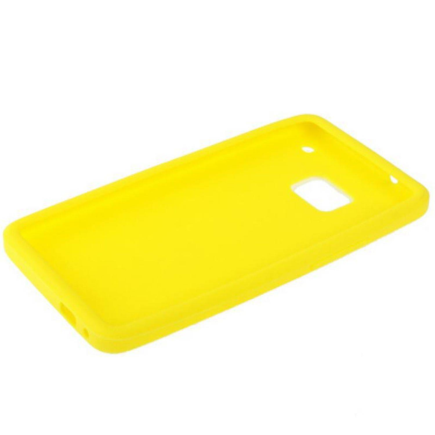 HTC One Handyhülle Backcover Gelb