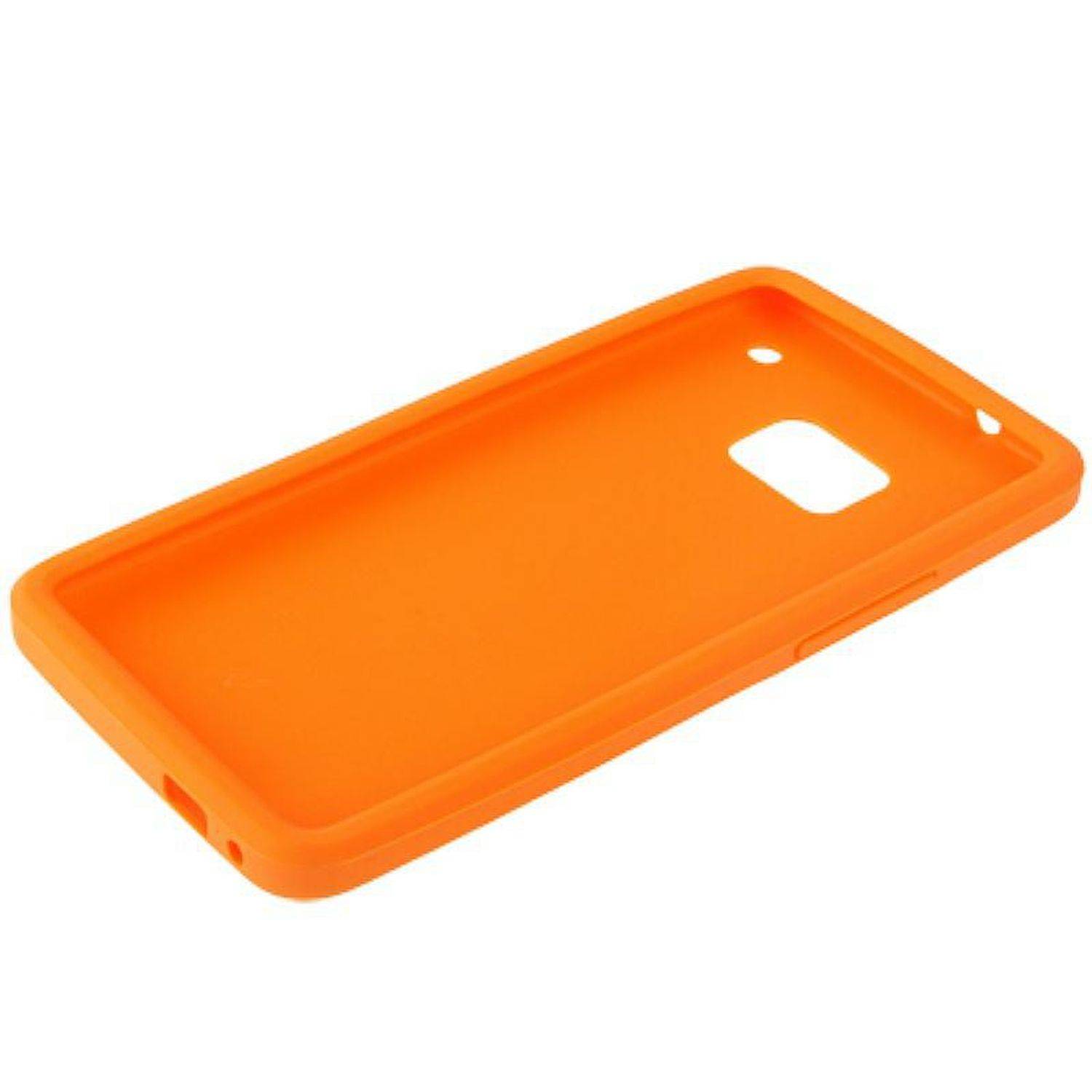 HTC One Handyhülle Backcover Orange