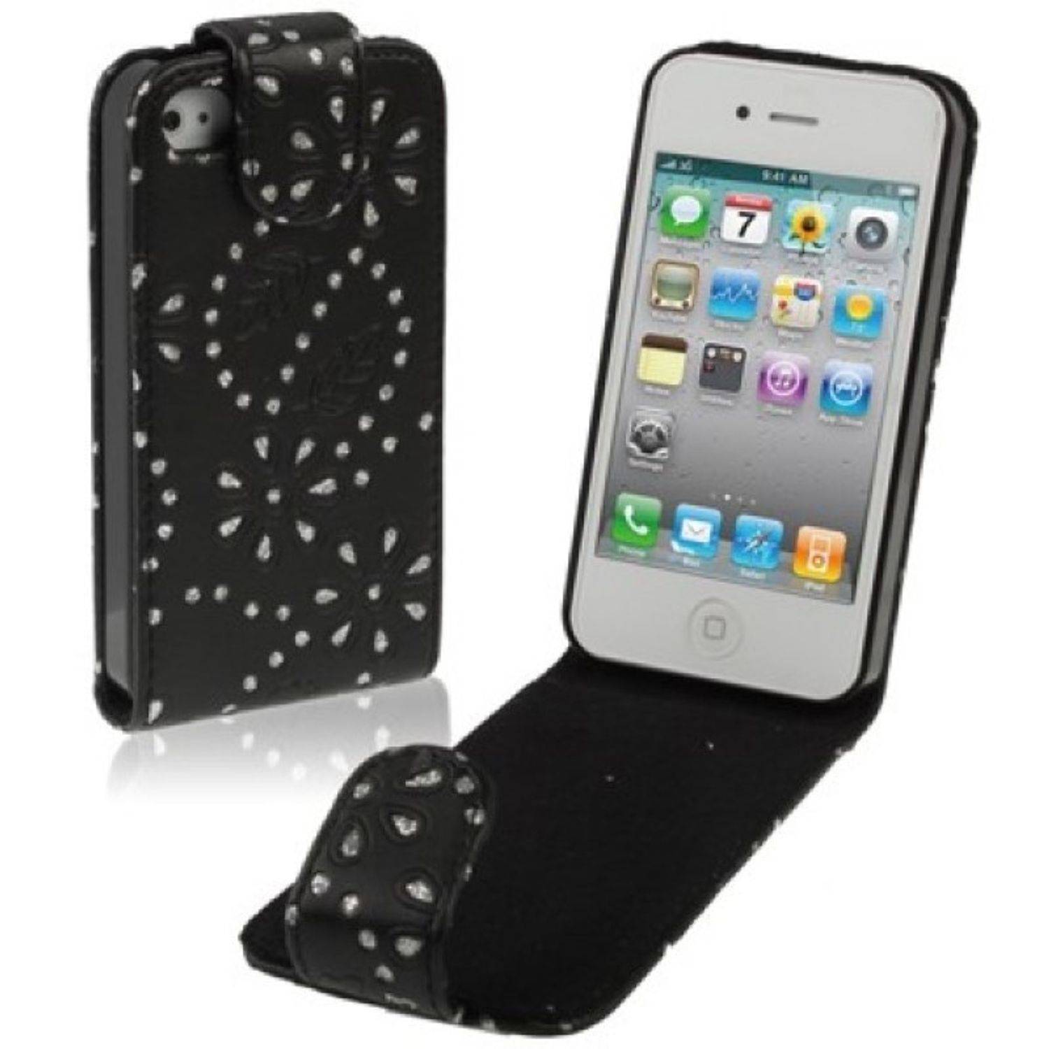 Apple iPhone 4 / 4s Handyhülle Backcover Schwarz