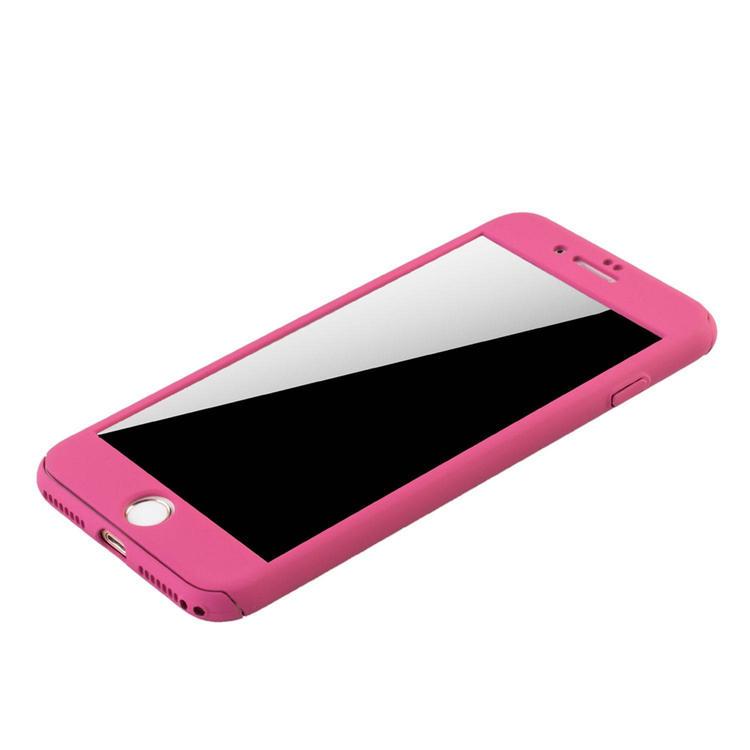 Apple iPhone 7 Plus Handyhülle 360 Grad Schutz Full Cover Rosa