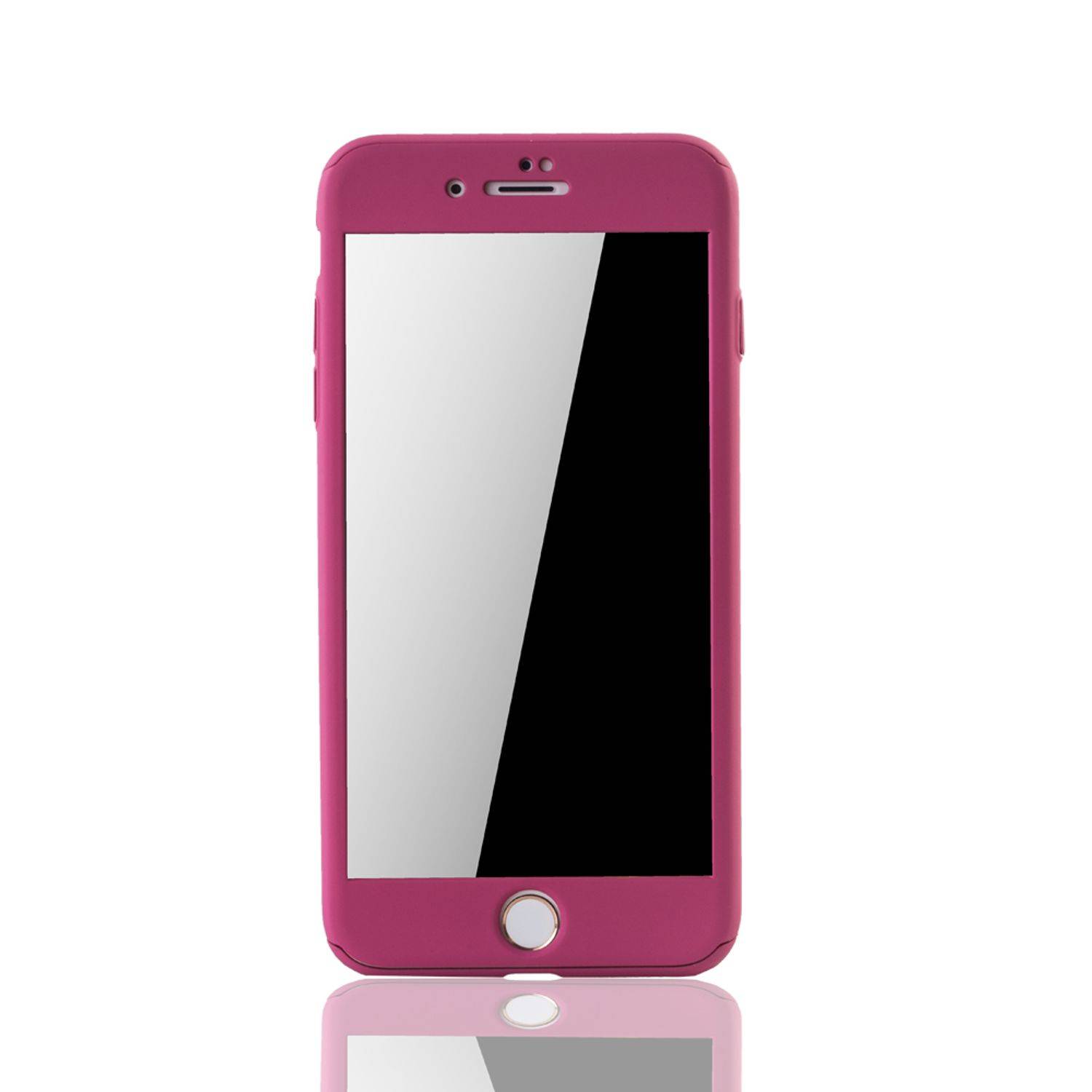 Apple iPhone 7 Plus Handyhülle 360 Grad Schutz Full Cover Rosa